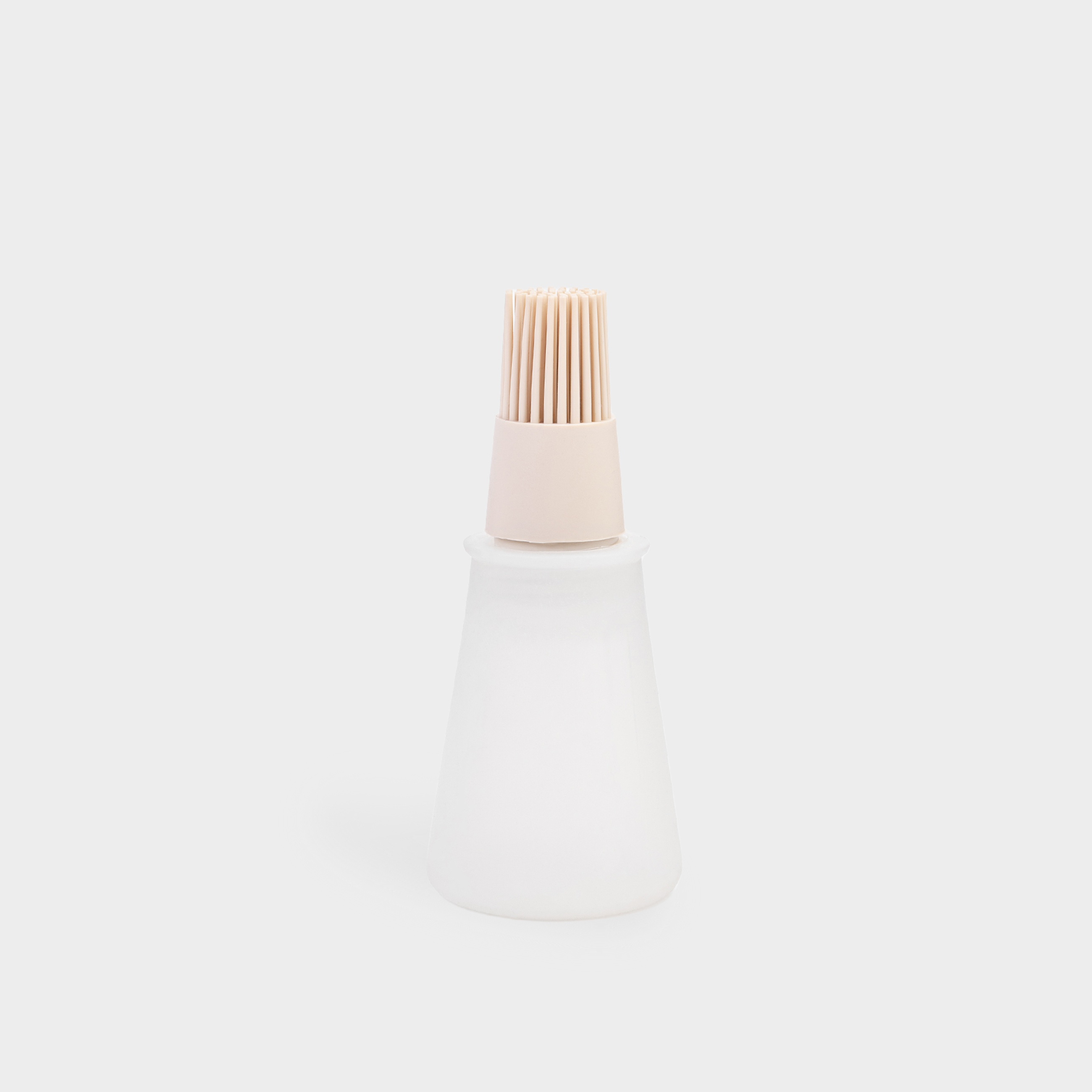 Oil container, 60 ml, with brush, silicone, Beige, Bakery