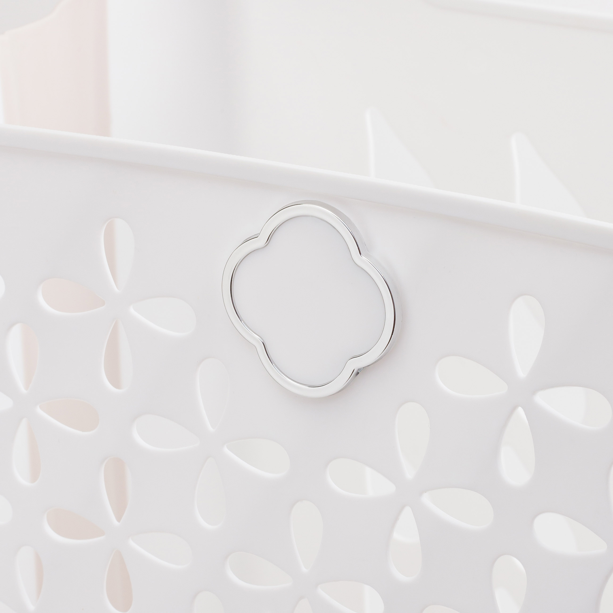 Laundry basket, 25x34x48 cm, folding, plastic / rubber, beige-pink, Foldaway, image-9