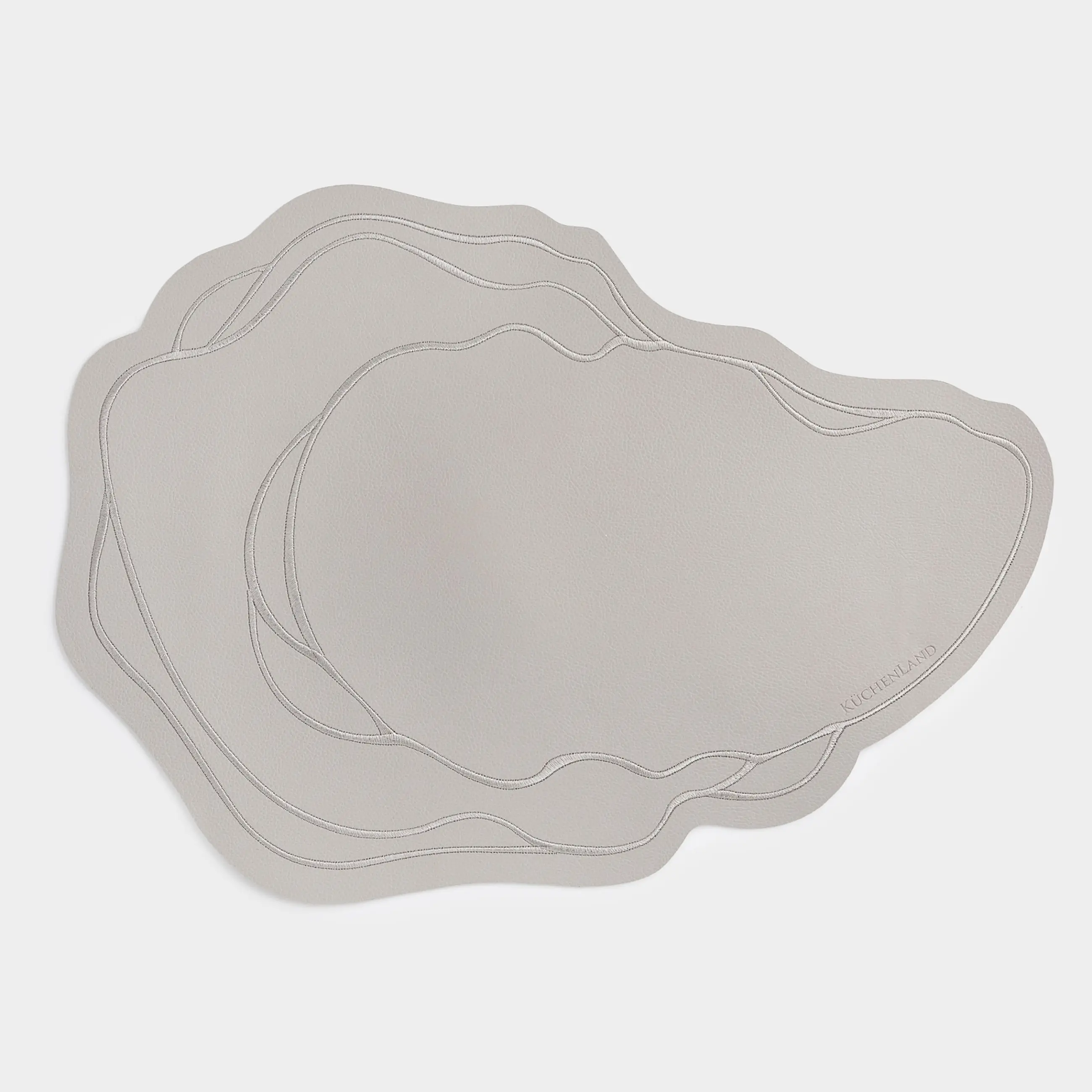 Placemat, 35x48 cm, PVC, shaped, milky, Oyster, Rock shape