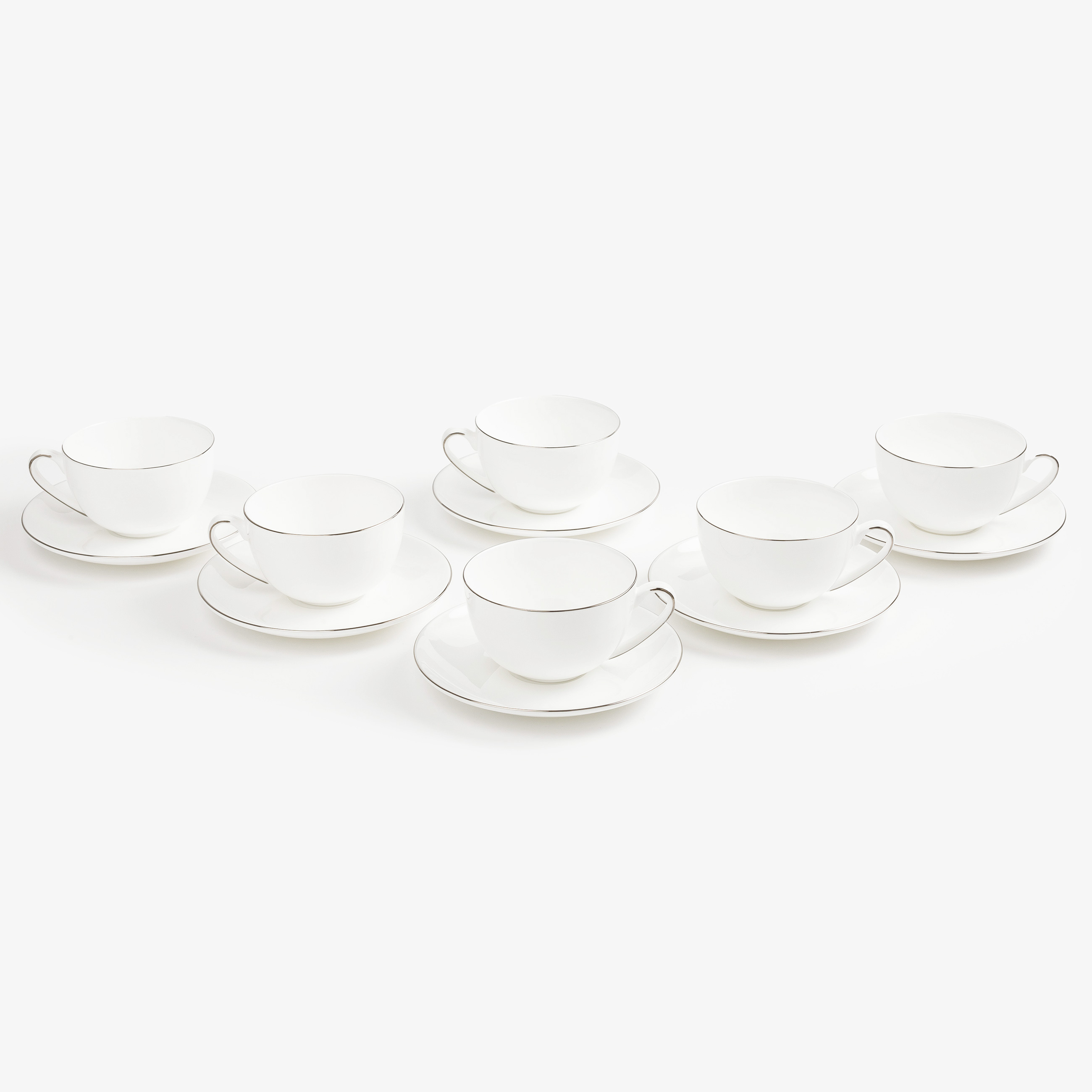 Tea pair, 6 pers, 12 pr, 250 ml, porcelain F, Antarctica
