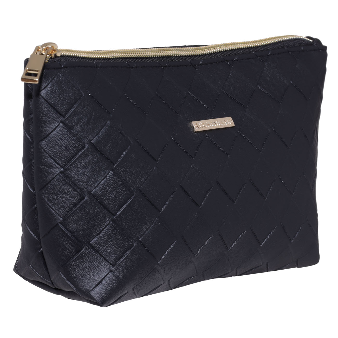 Cosmetic bag, 26x13 cm, polyurethane, black, Sennit, image-1