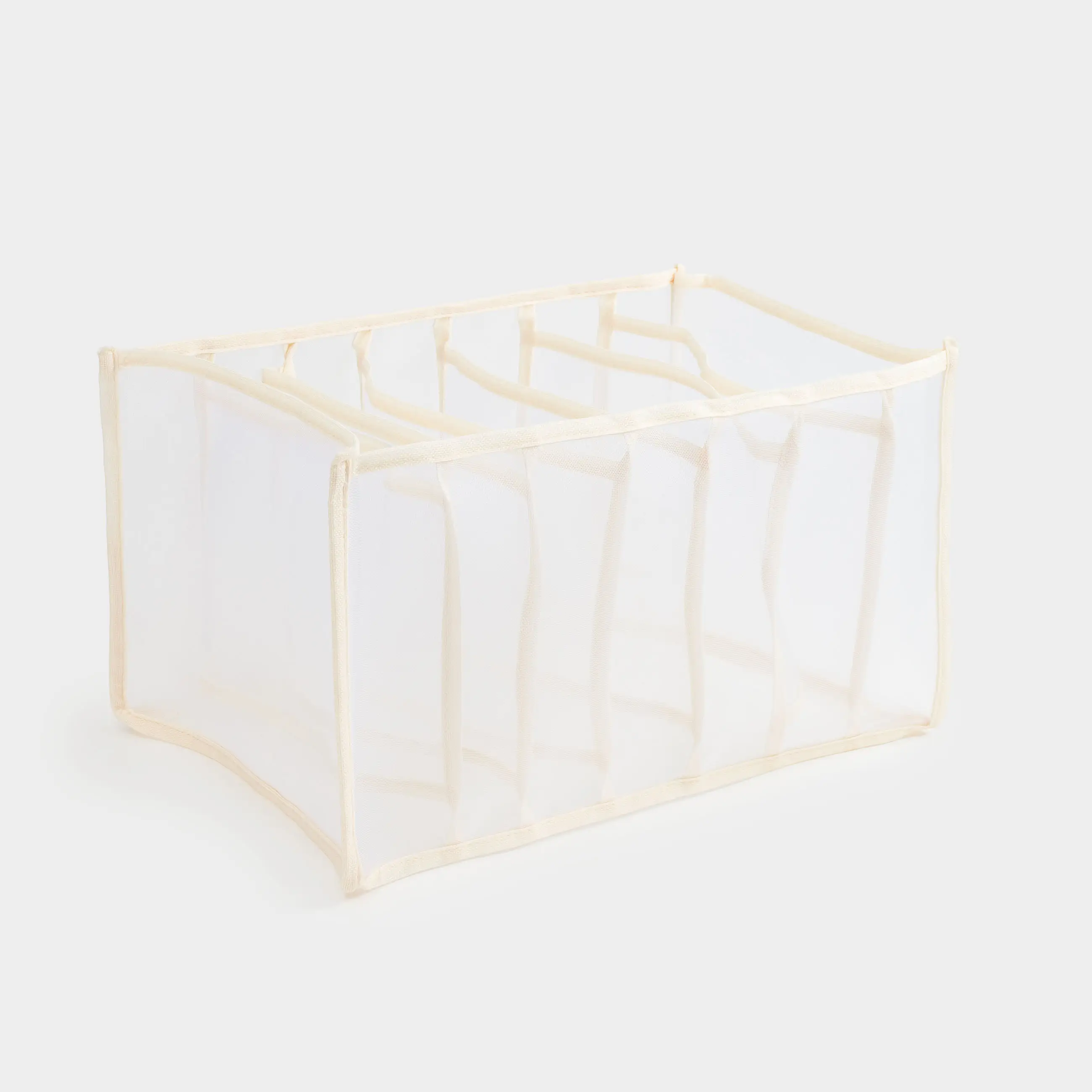 Organizer-divider for drawers, 36x25 cm, 7 units, textile, beige, Pedant light, image-0