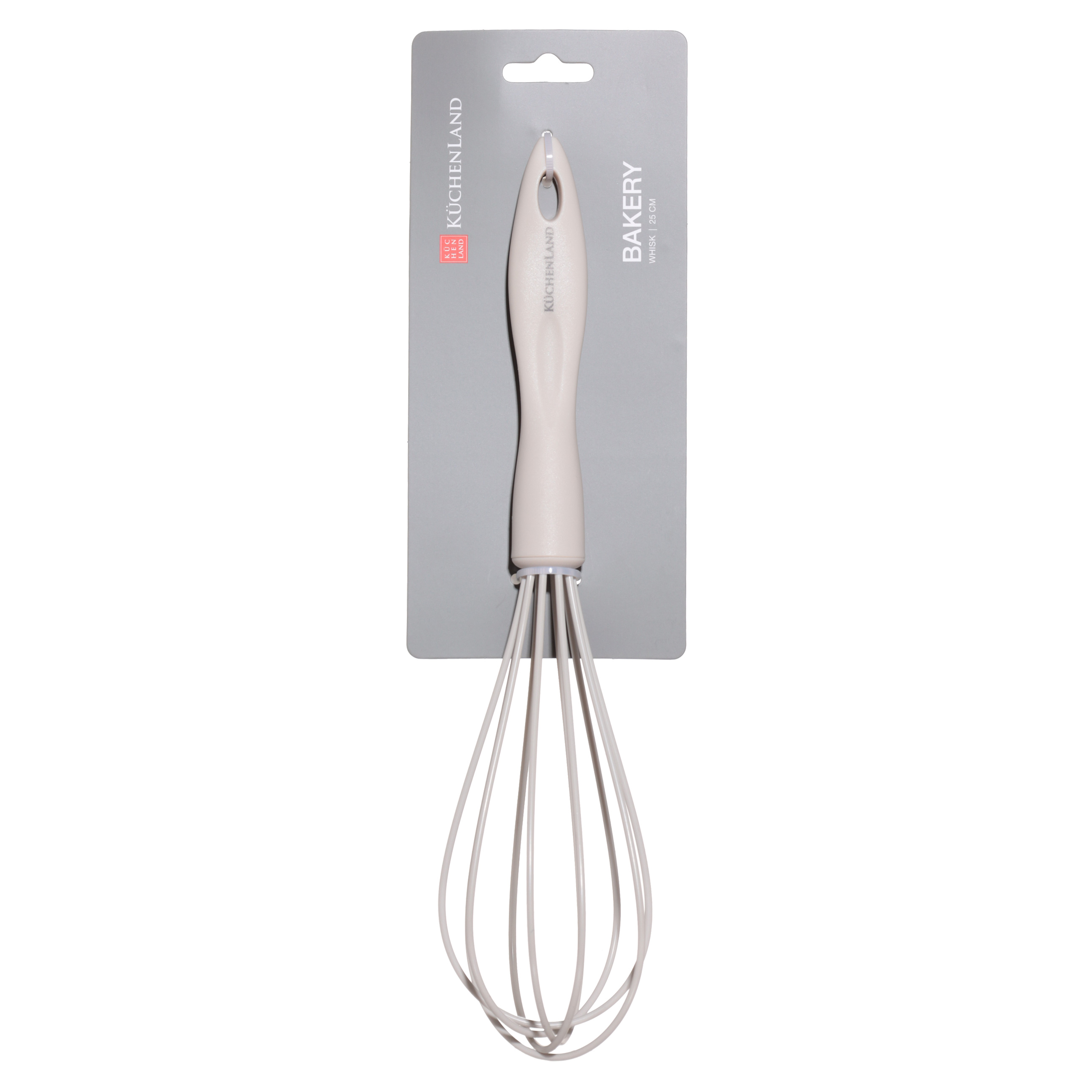 Whisk, 26 cm, silicone / plastic, beige, Benefit