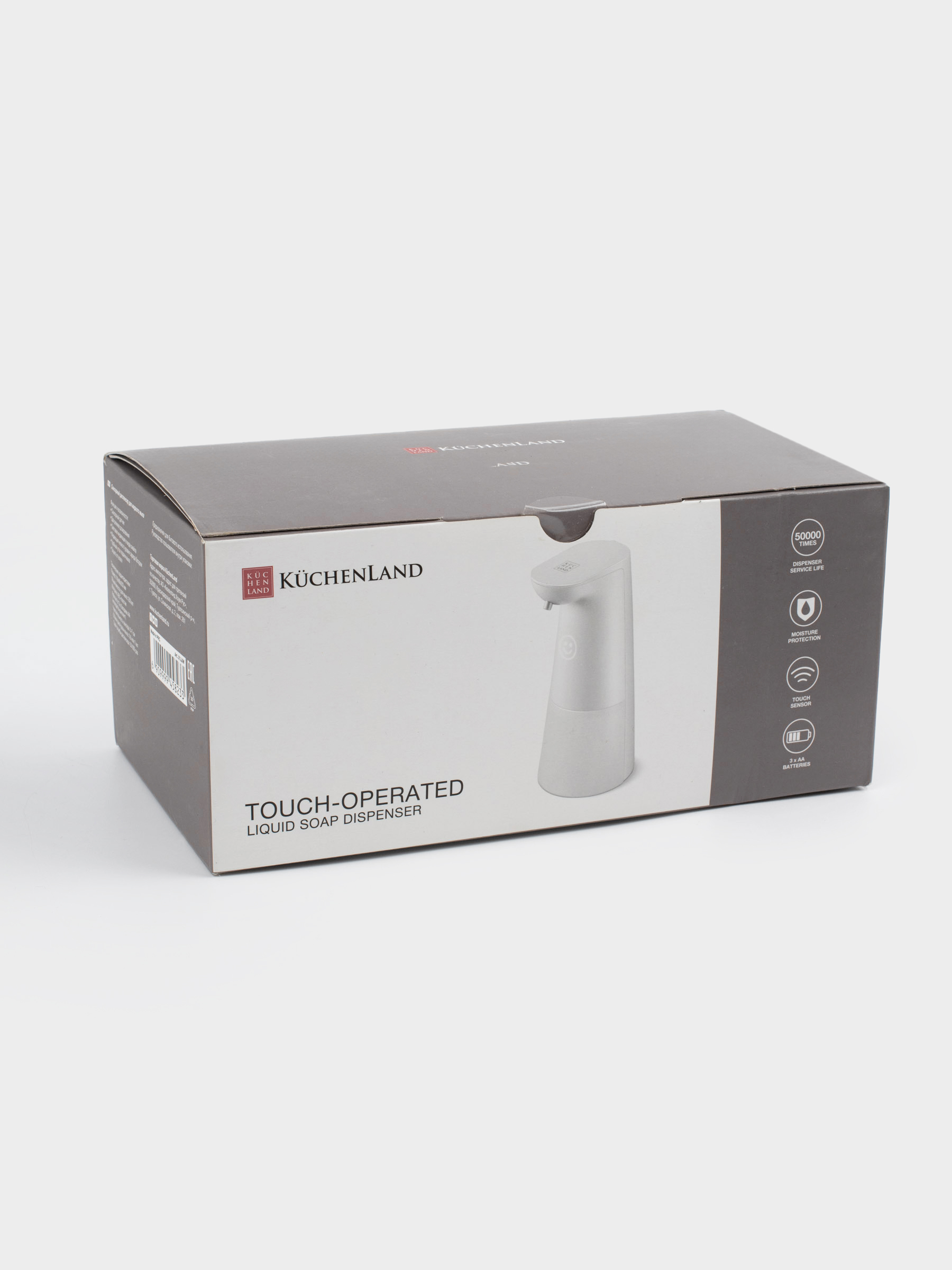 Liquid soap dispenser, 250 ml, touch, foam, plastic, White, Smile, image-5