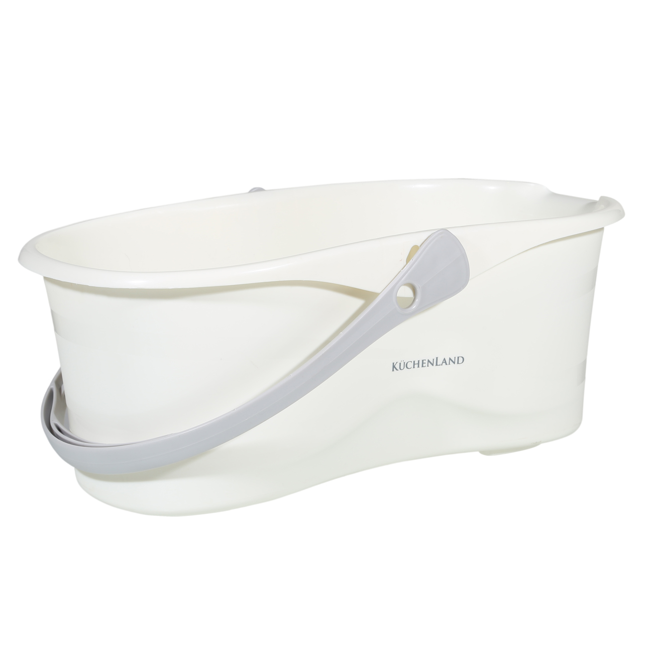 Mop bucket, 48x23 cm, rectangular, milky grey, Mop
