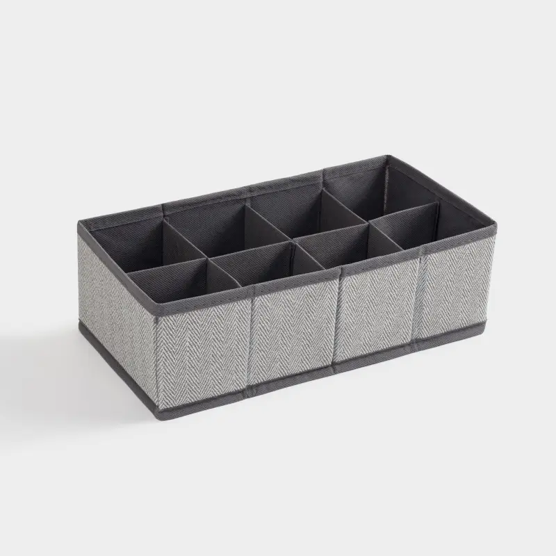 Organizer-divider for drawers, 32x16 cm, 8 units, textile, gray, Pedant new ,image-0