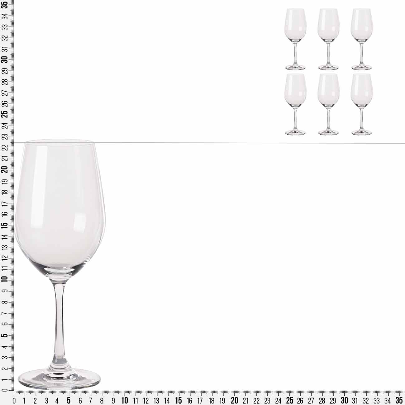 White wine glass, 470 ml, 6 pcs, glass, Palermo, image-3