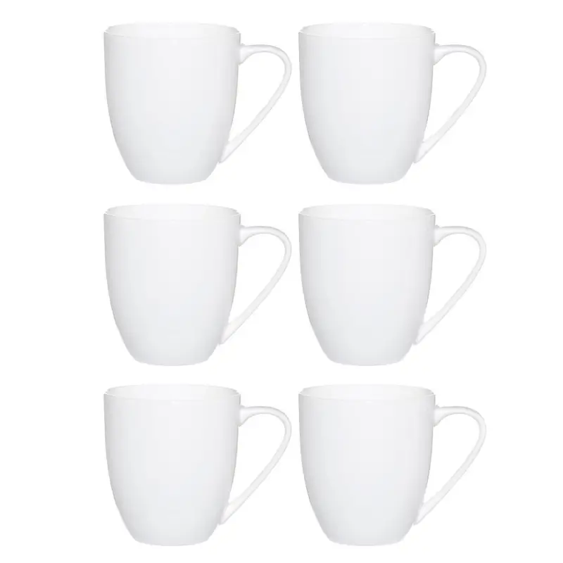 Mug, 450 ml, 6 pcs, porcelain F, white, Ideal white