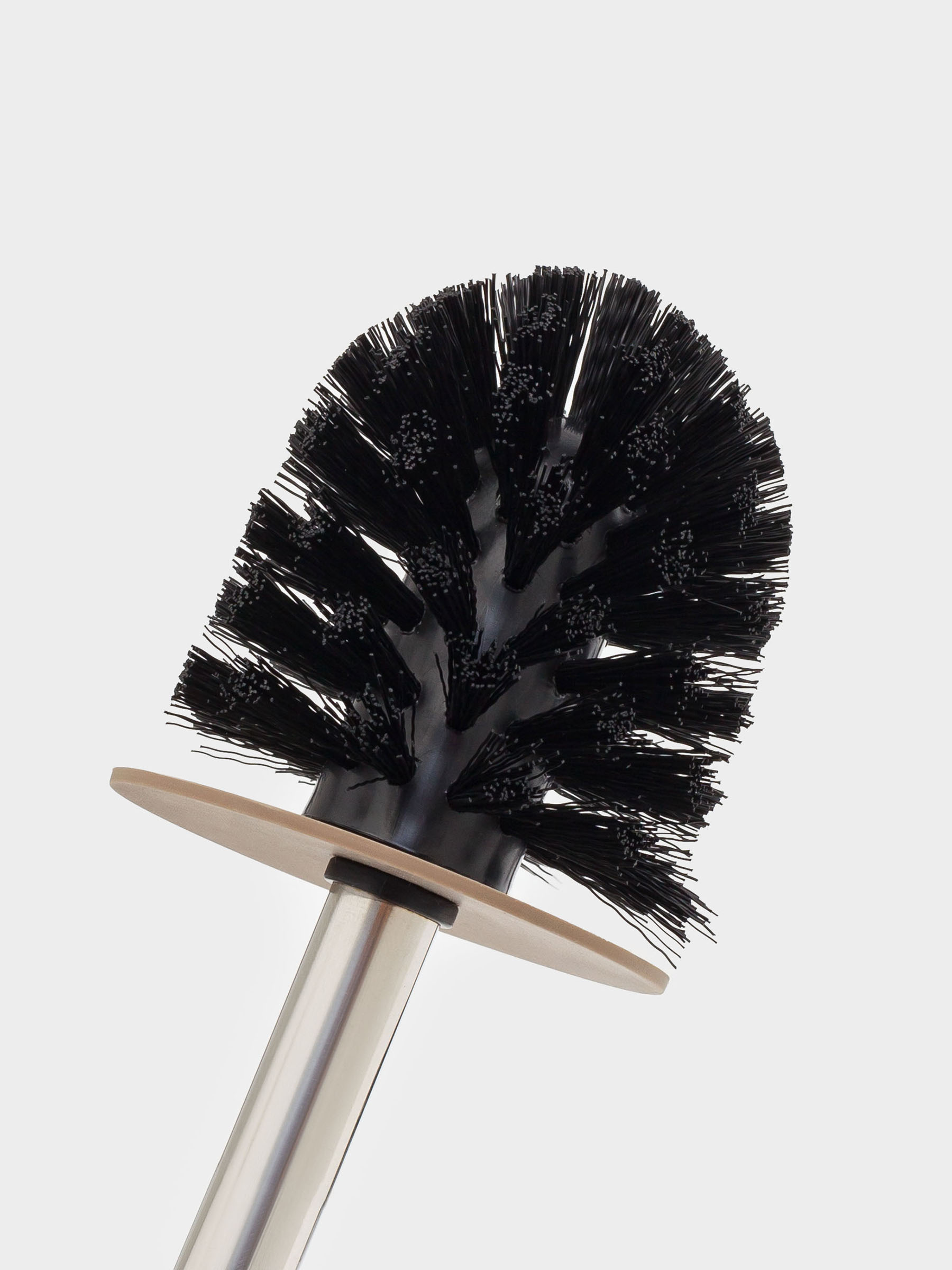 Toilet brush, 39 cm, with stand, ceramic / plastic, beige, Nira, image-3