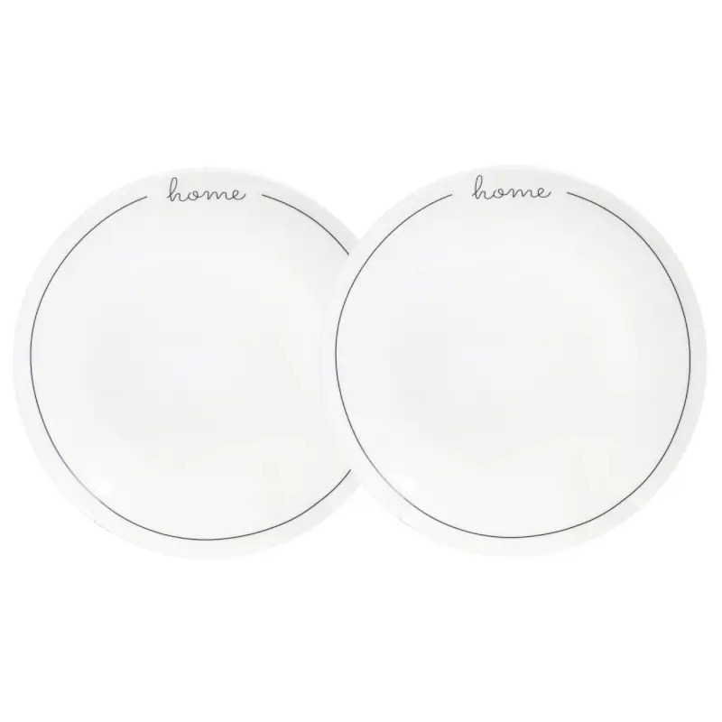 Dessert plate, 20 cm, 2 pcs, porcelain N, white, Home, Scroll white
