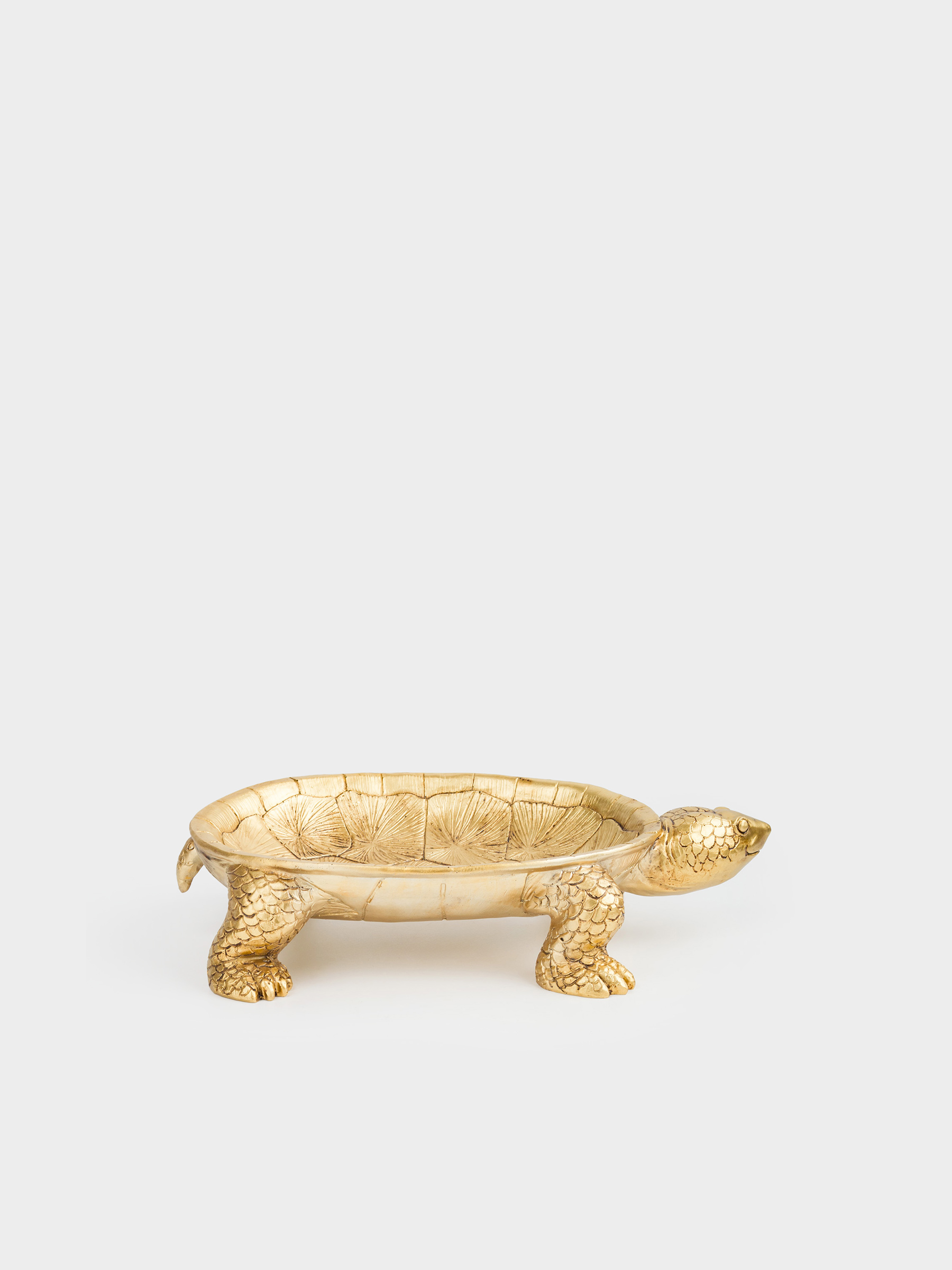 Decorative dish, 31x18 cm, polyresin, golden, Turtle, Coast, image-2