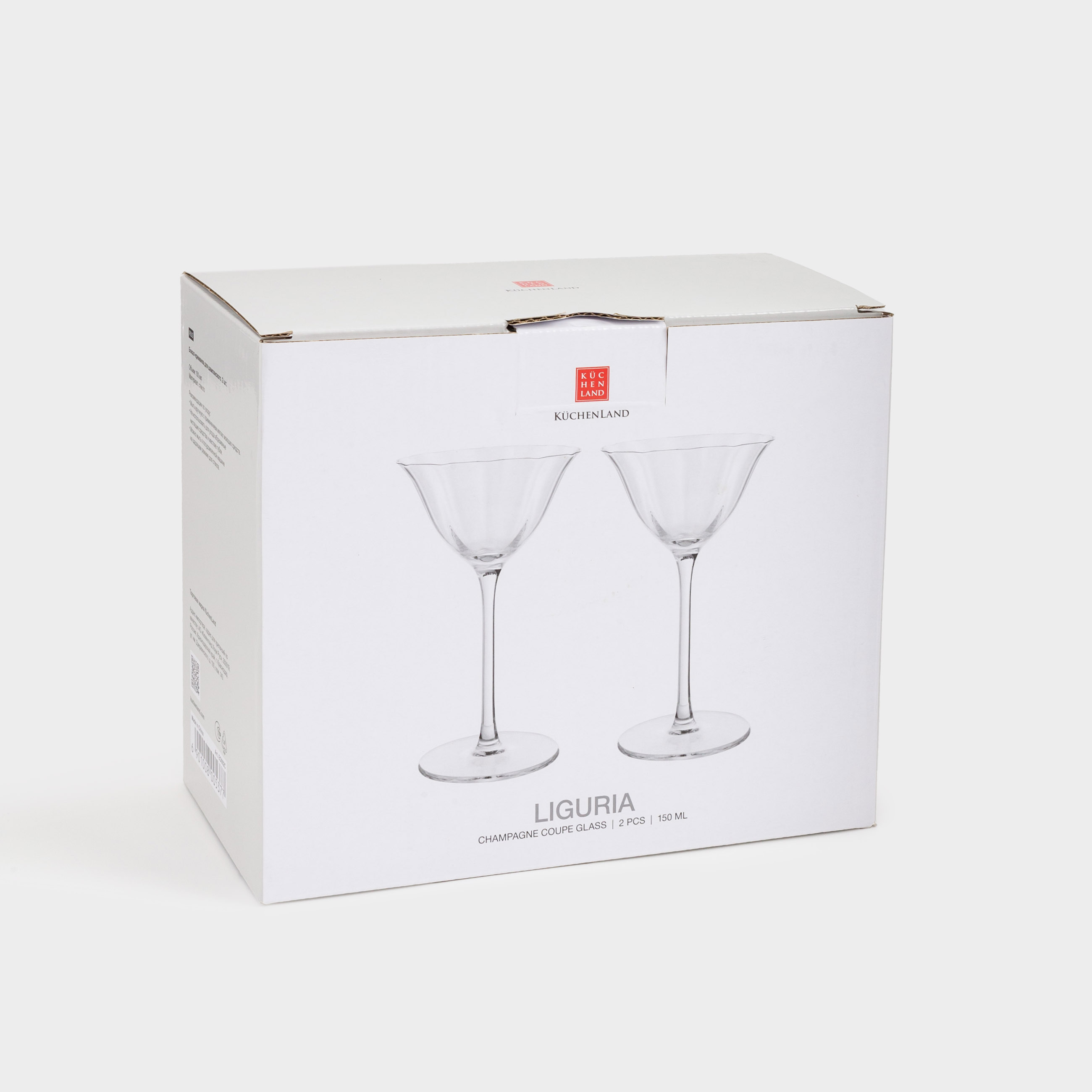 Champagne coupe glass, 150 ml, 2 pcs, glass, Liguria, image-3