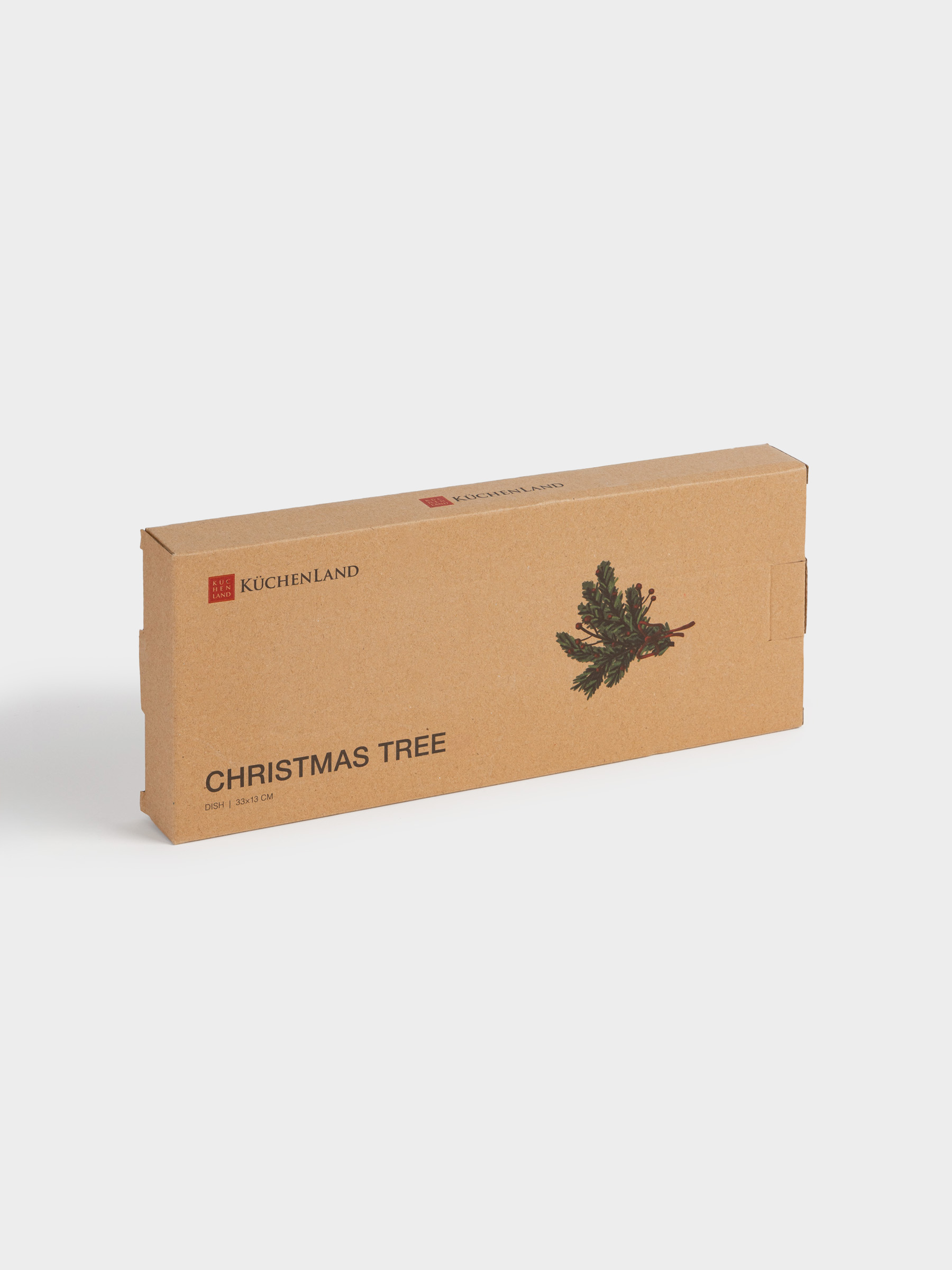 Dish, 33x13 cm, ceramic, rectangular, Horse with Christmas tree, Christmas tree, image-6