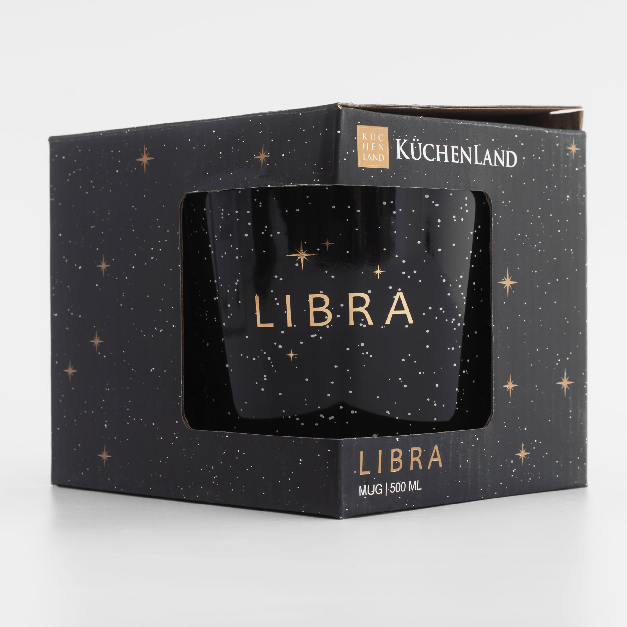 Mug, 500 ml, porcelain N, black, Scales, Zodiac, image-5
