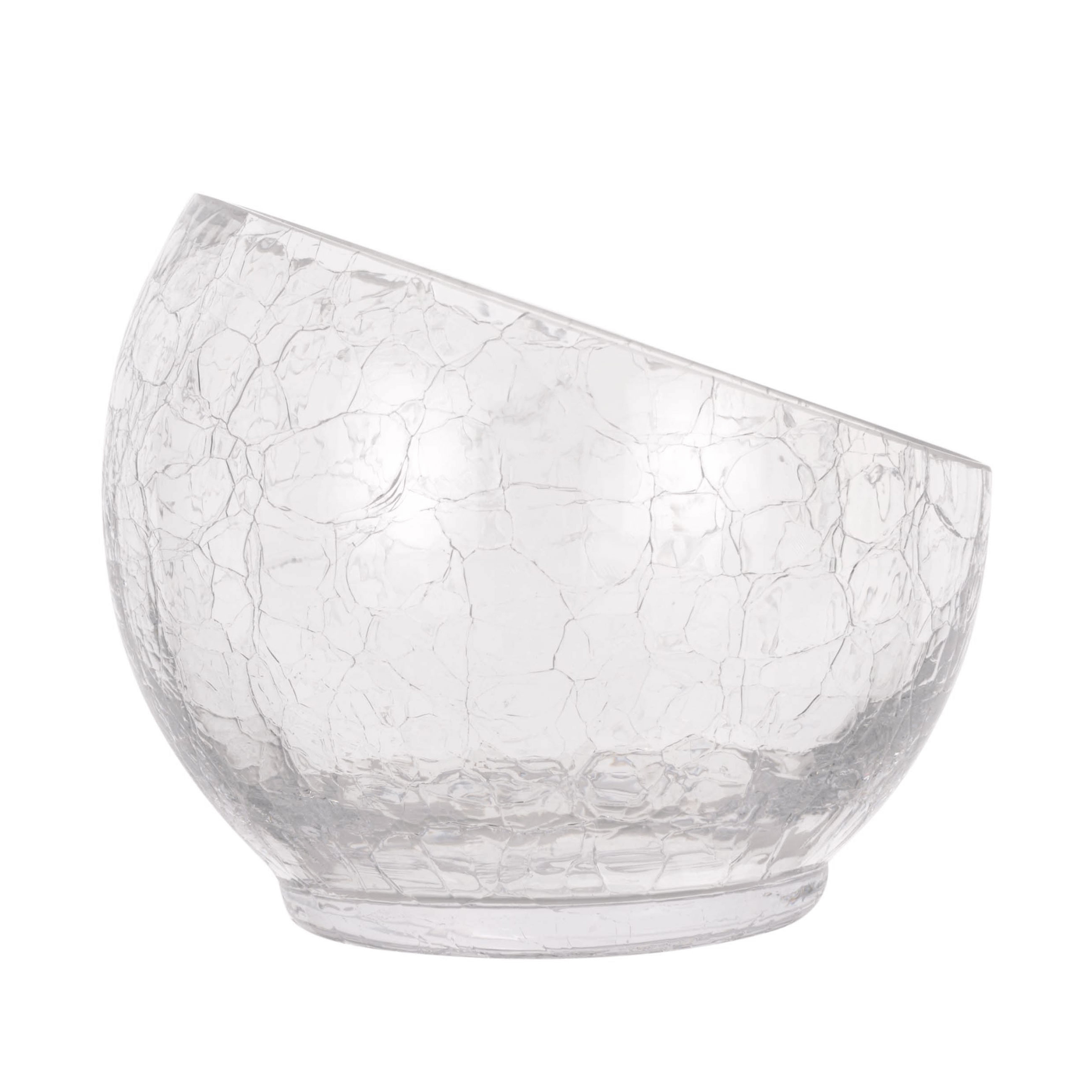 Candy bowl, 15x17 cm, glass, Craquelure, Ice