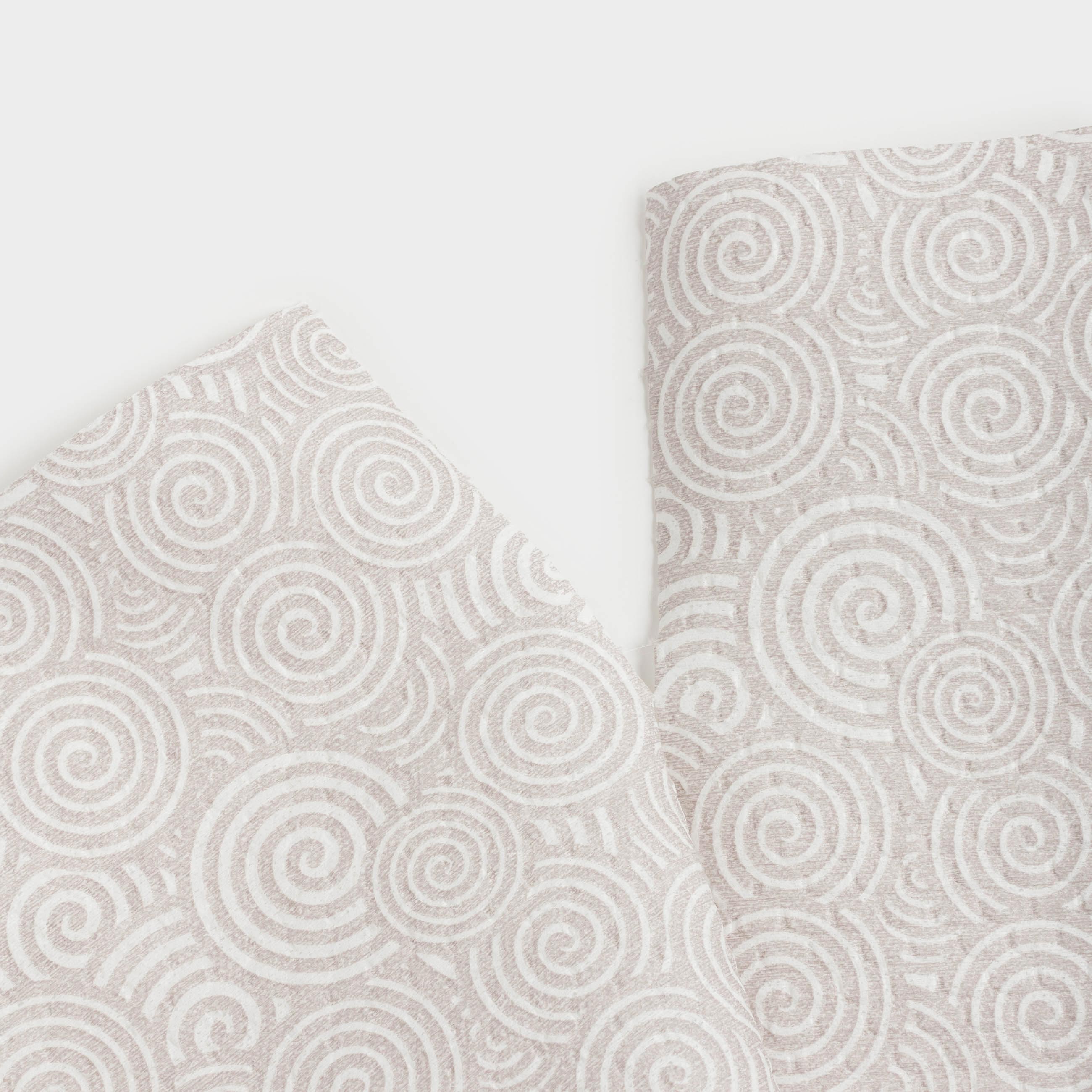 Rolled towels, 25x25 cm, 50 pcs, gray, Curls, Roll
