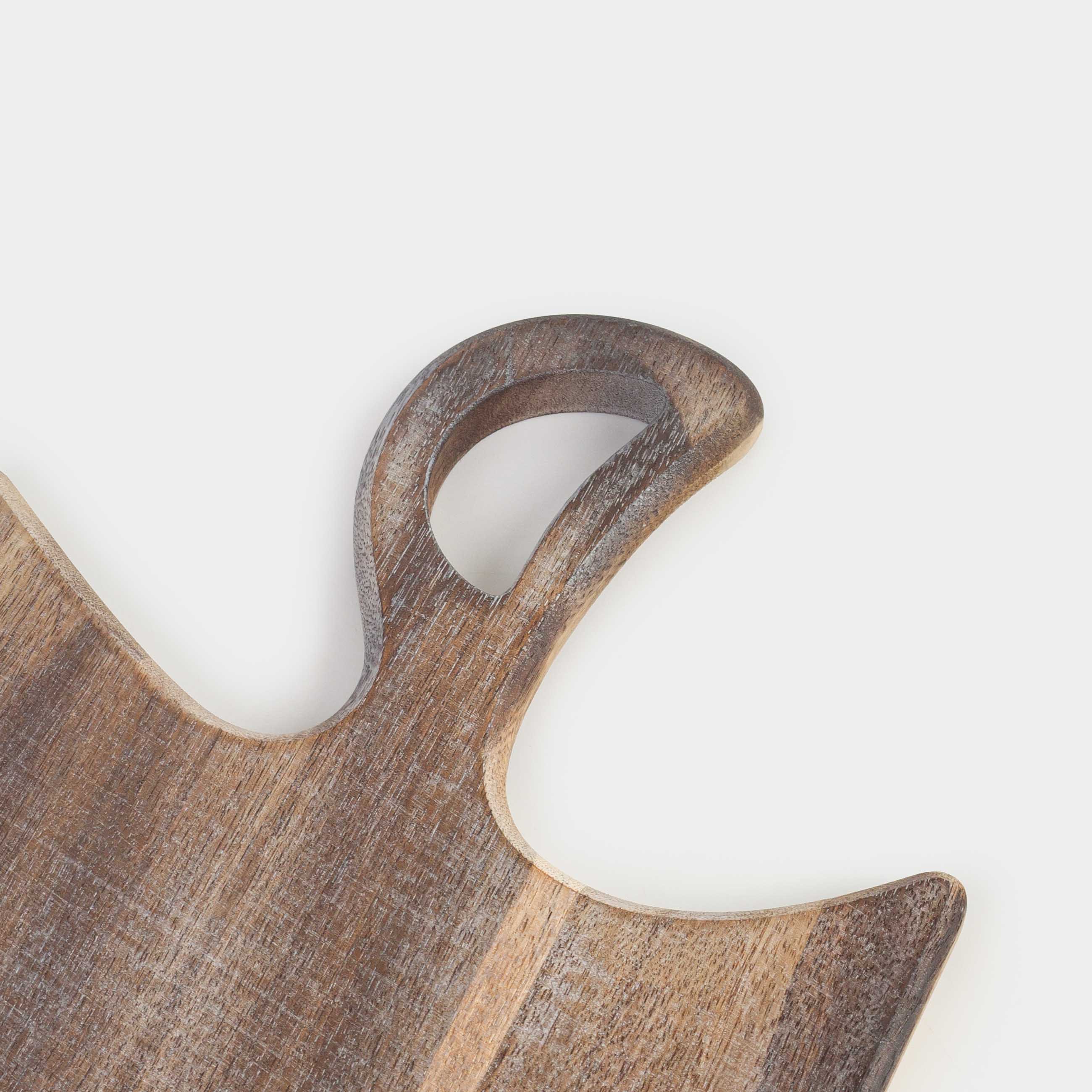 Cutting board, 30x20 cm, with handle, wood, Noble tree