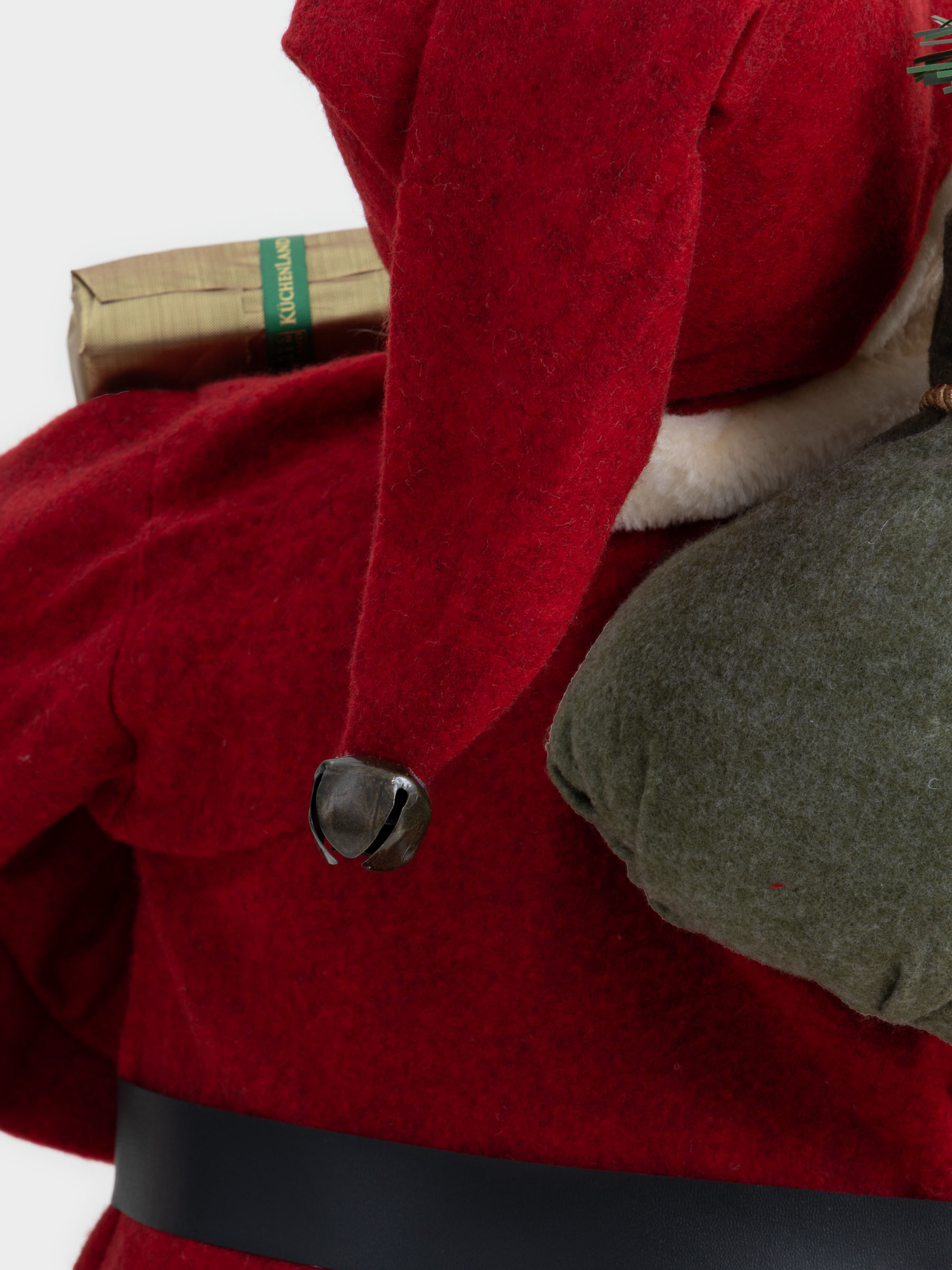 Decorative item, 1.2 m, soft, plastic / polyester, Santa with bag and gift, Magic time, image-5