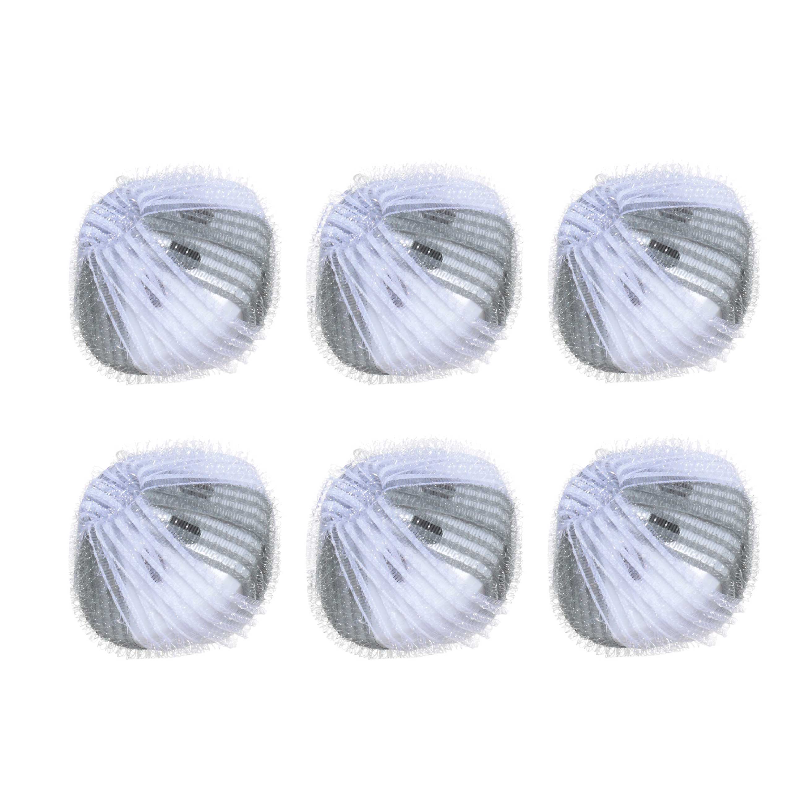 Washing ball, 5 cm, 6 pcs, with the effect of collecting wool, nylon, gray, Washing ball, image-0