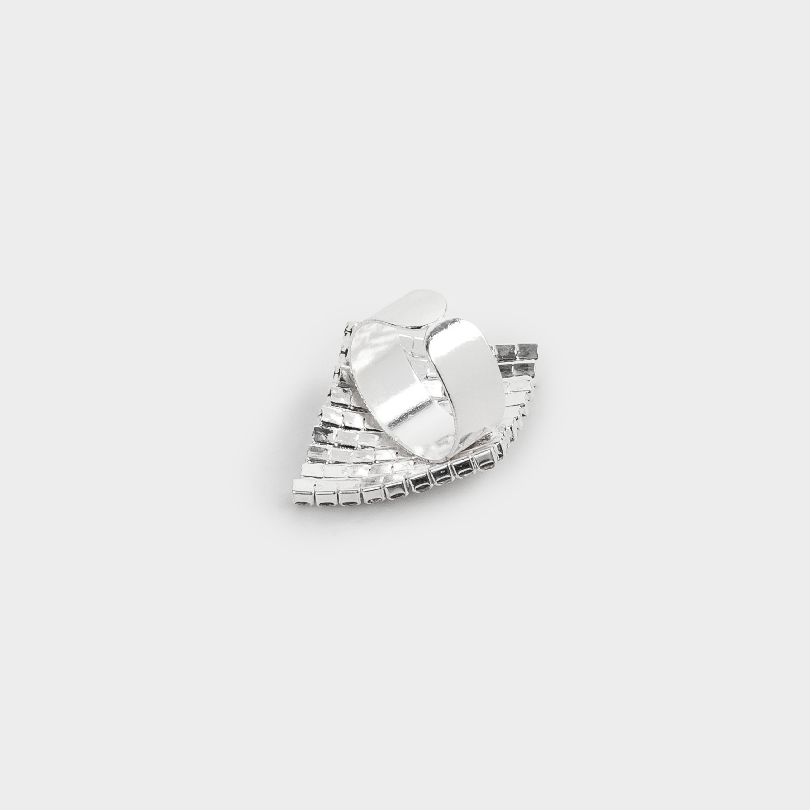Ring, size S-M, single size, metal, silver, Crystals, Jewelry crystal