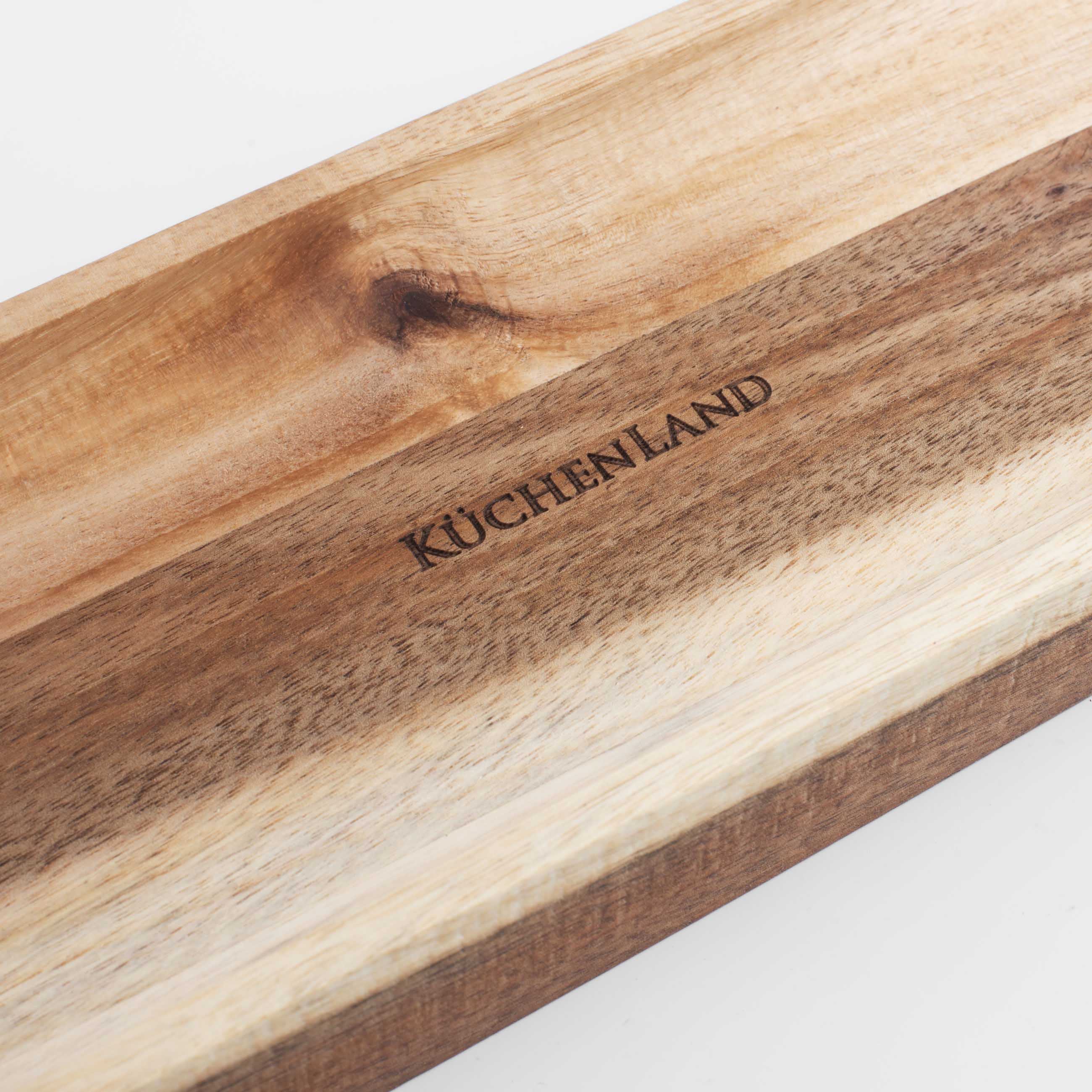 Serving dish, 35x11 cm, with handles, wood, Noble tree 