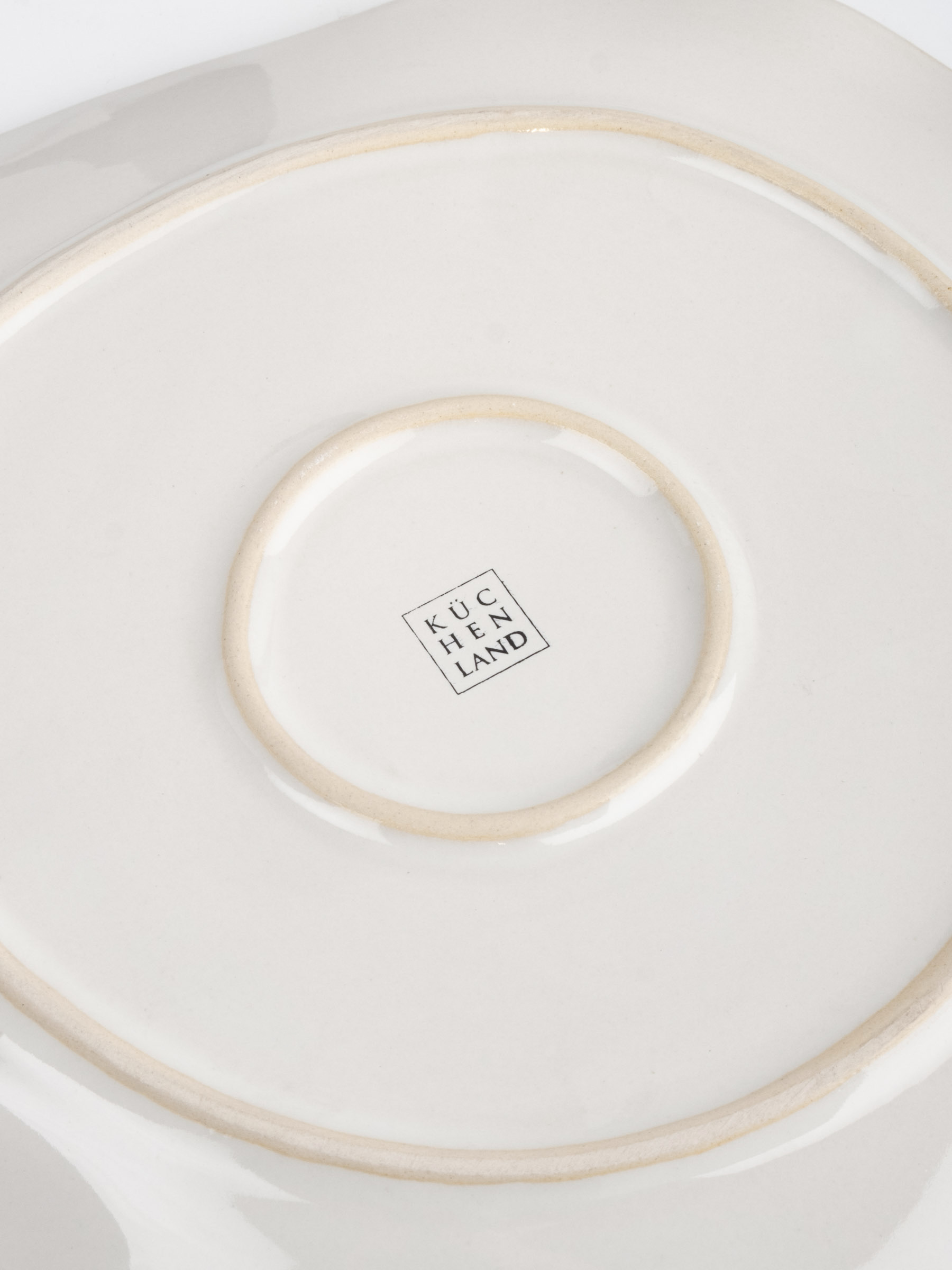 Dinner plate, 27 cm, ceramic, white, Uneven edge, Bumpy, image-3