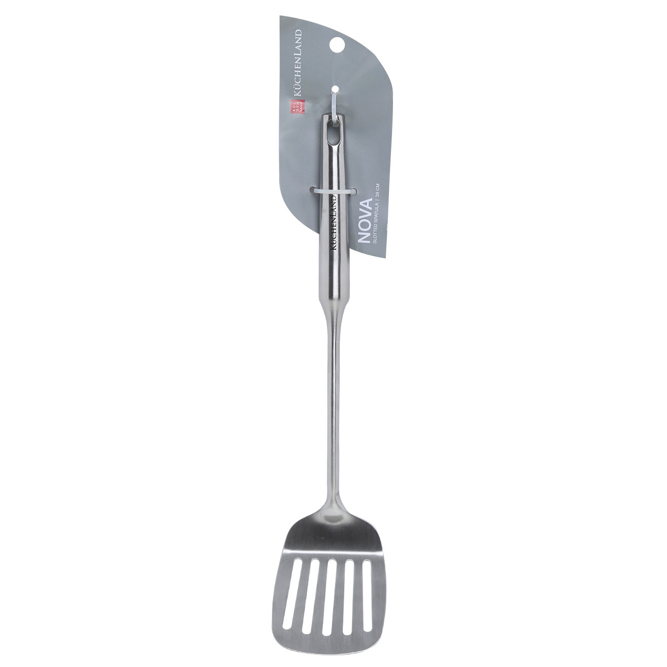 Spatula, 37 cm, with slits, steel, Nova