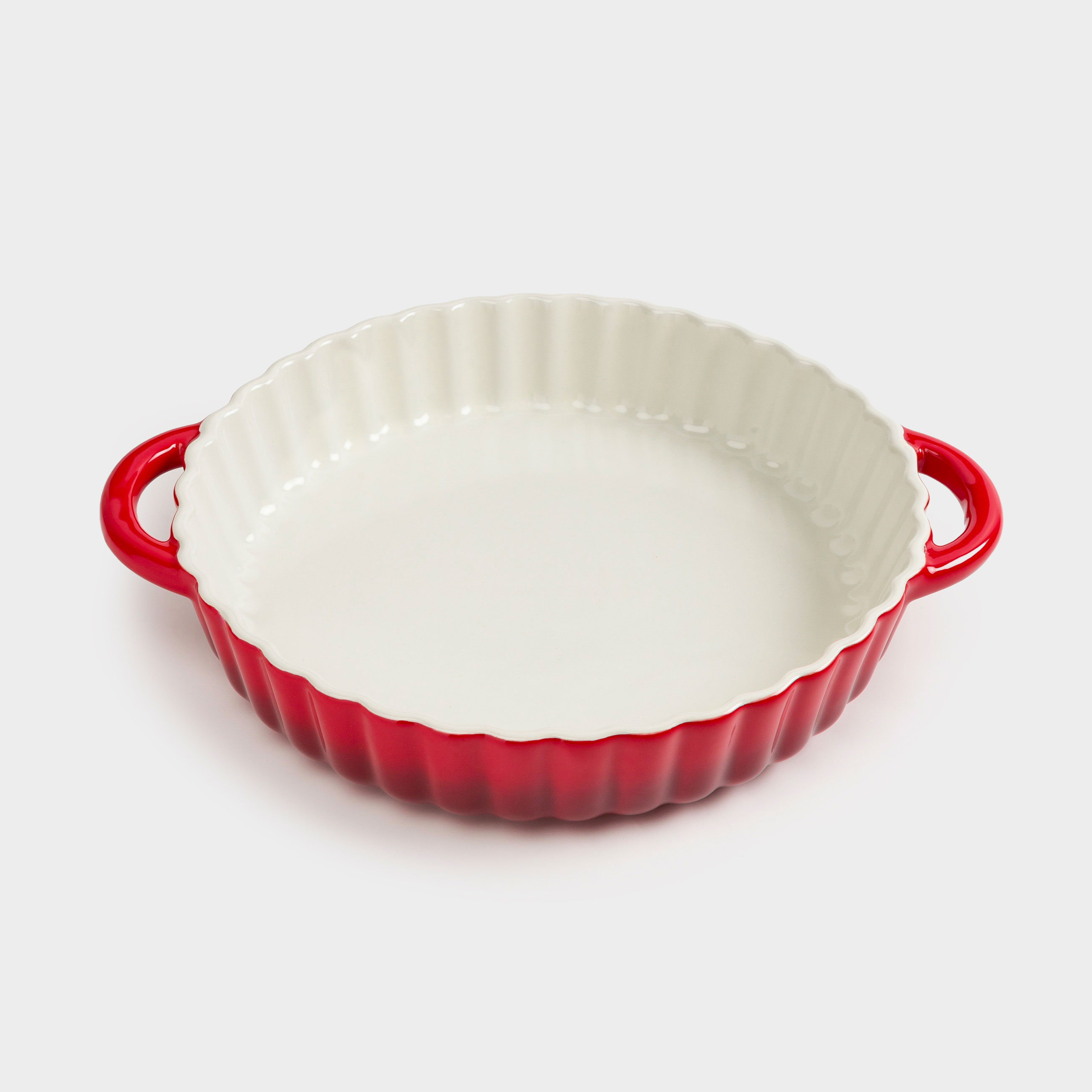 Baking dish, 25 cm, ceramic, round, burgundy, Gradient, Cakes gradient