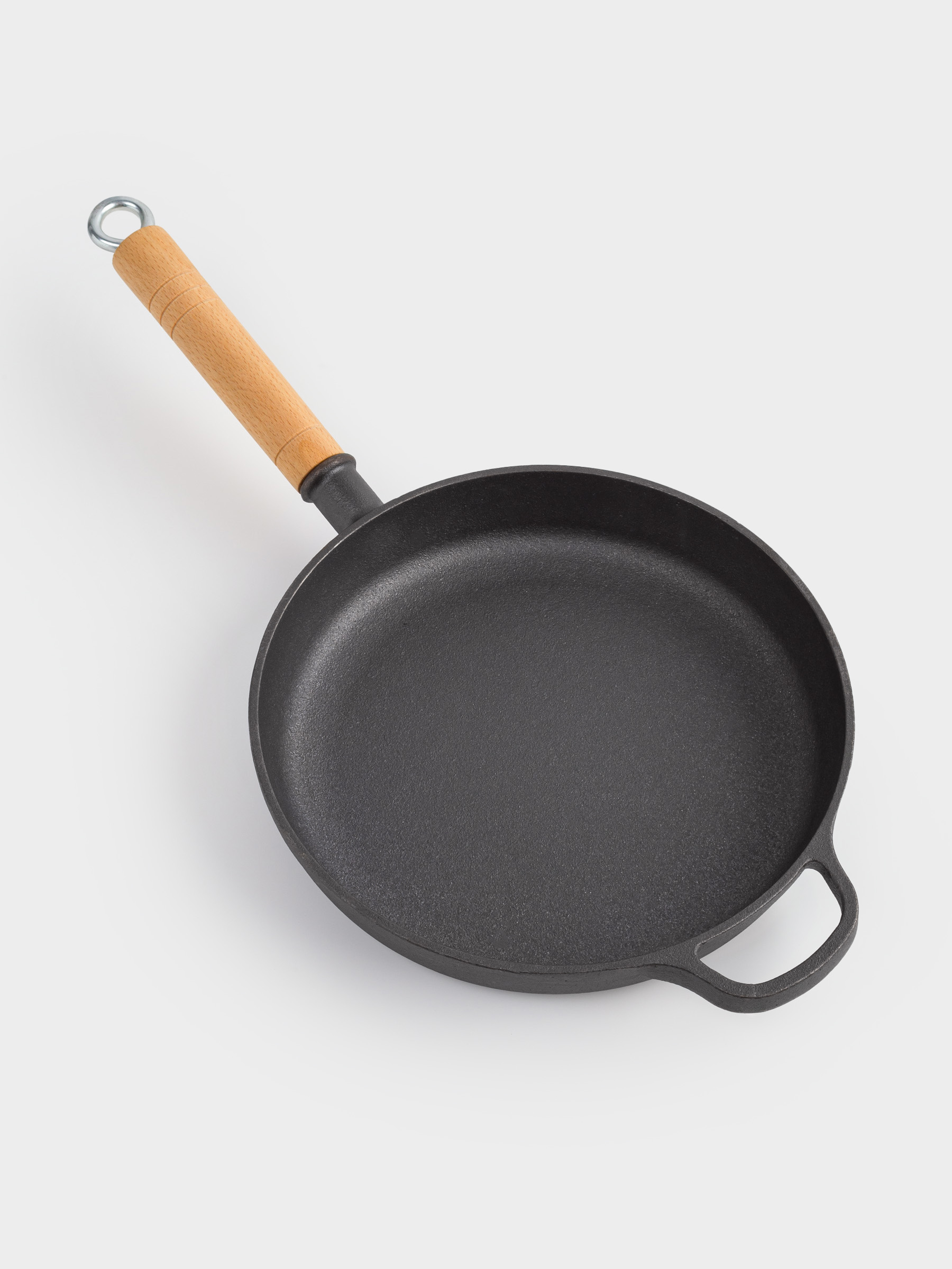 Frying pan, 24 cm, cast iron / wood, black, Authentic, image-3
