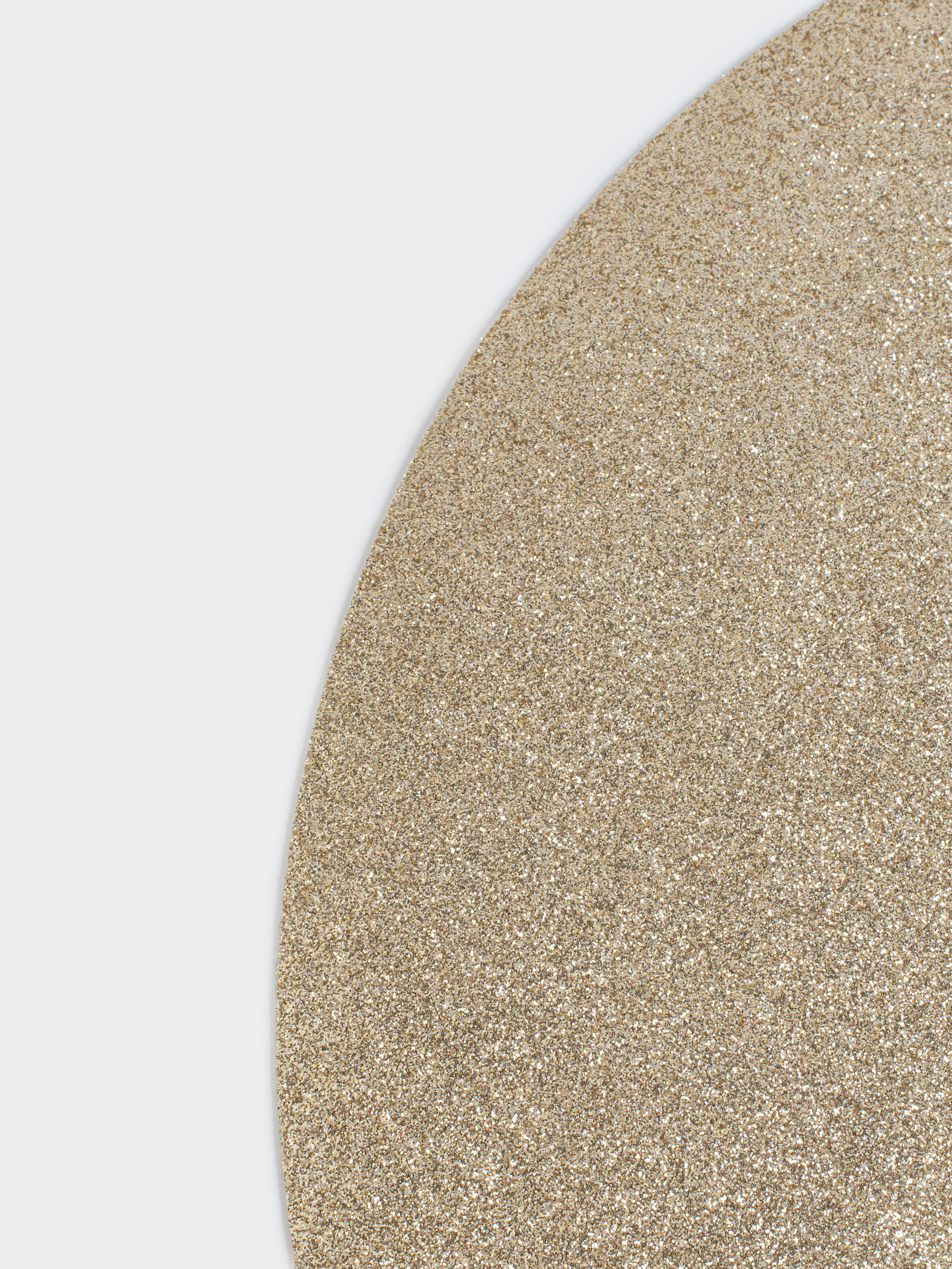 Placemat, 38 cm, PVC, round, champagne, Glitter mat, image-1