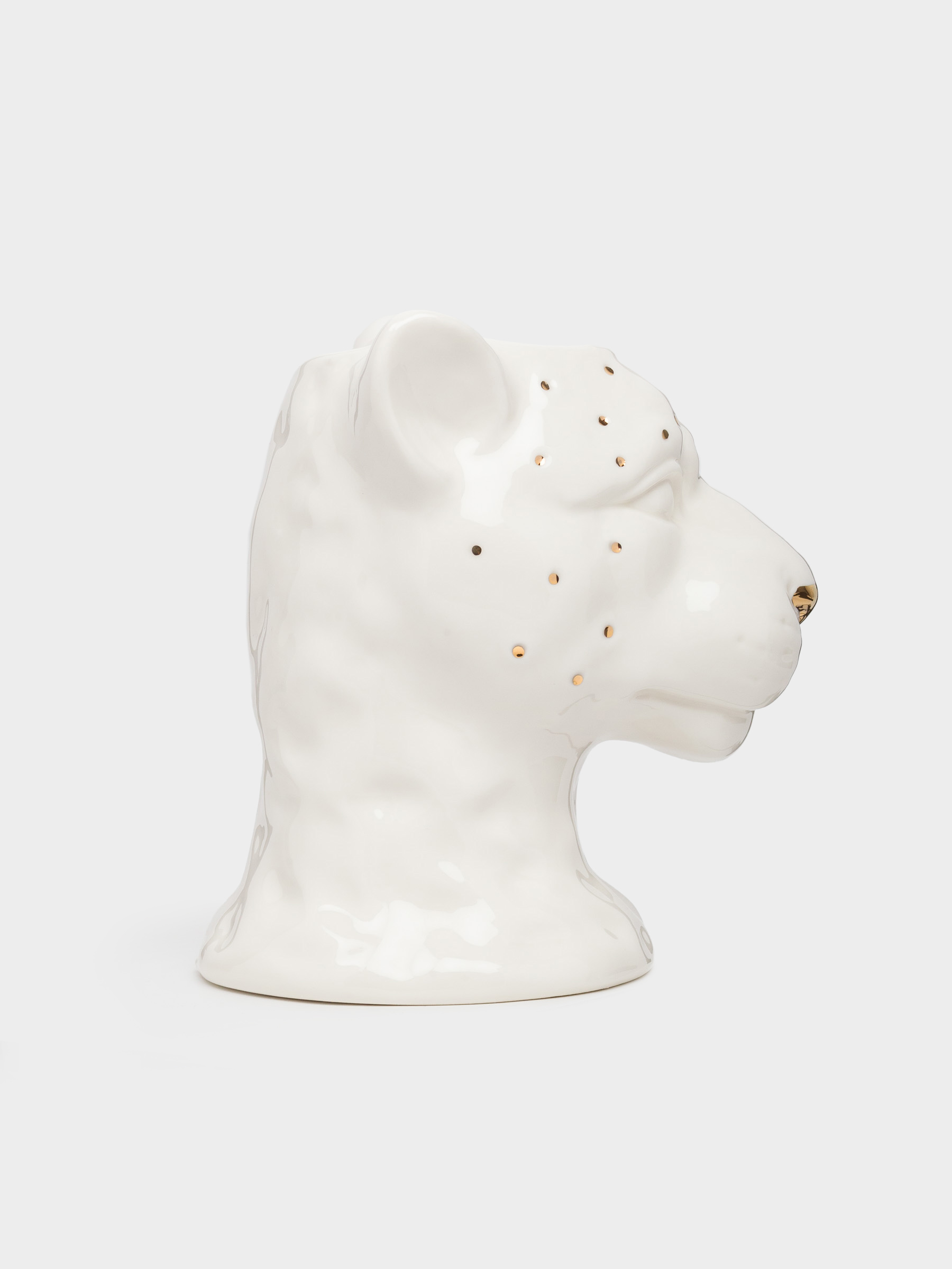 Kitchen accessories stand, 19 cm, porcelain P, milky gold, Panther, Panther, image-2