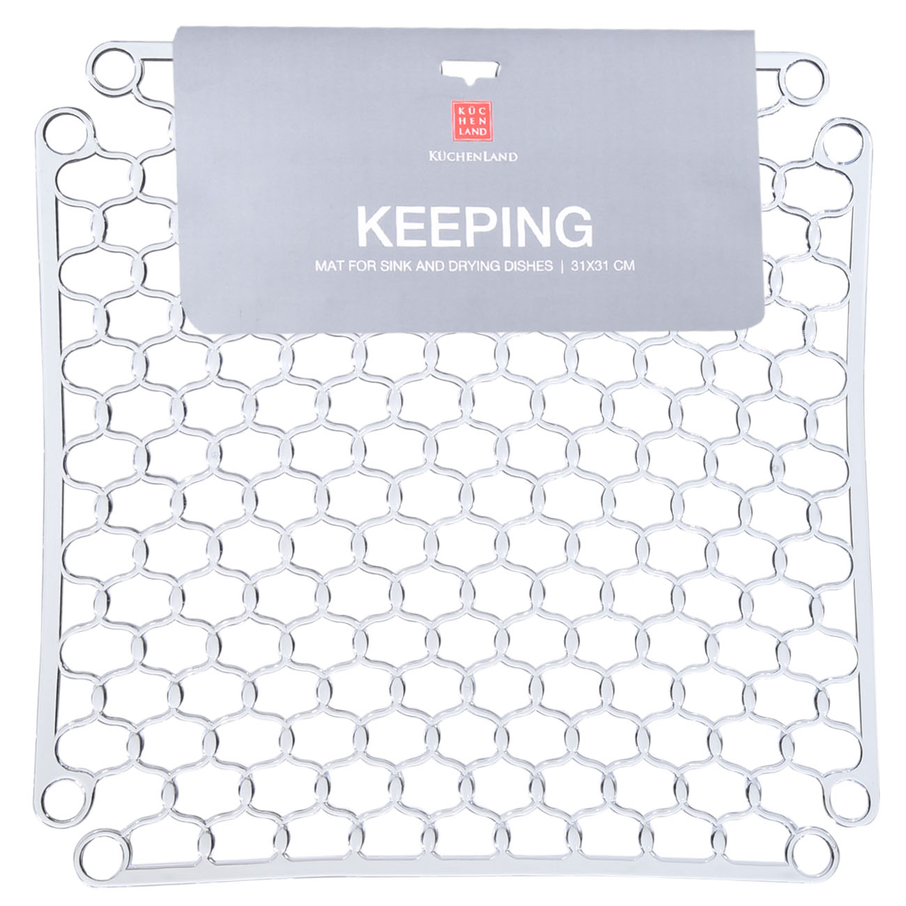 Kitchen sink mat, 31x31 cm, PVC, Square, Keeping