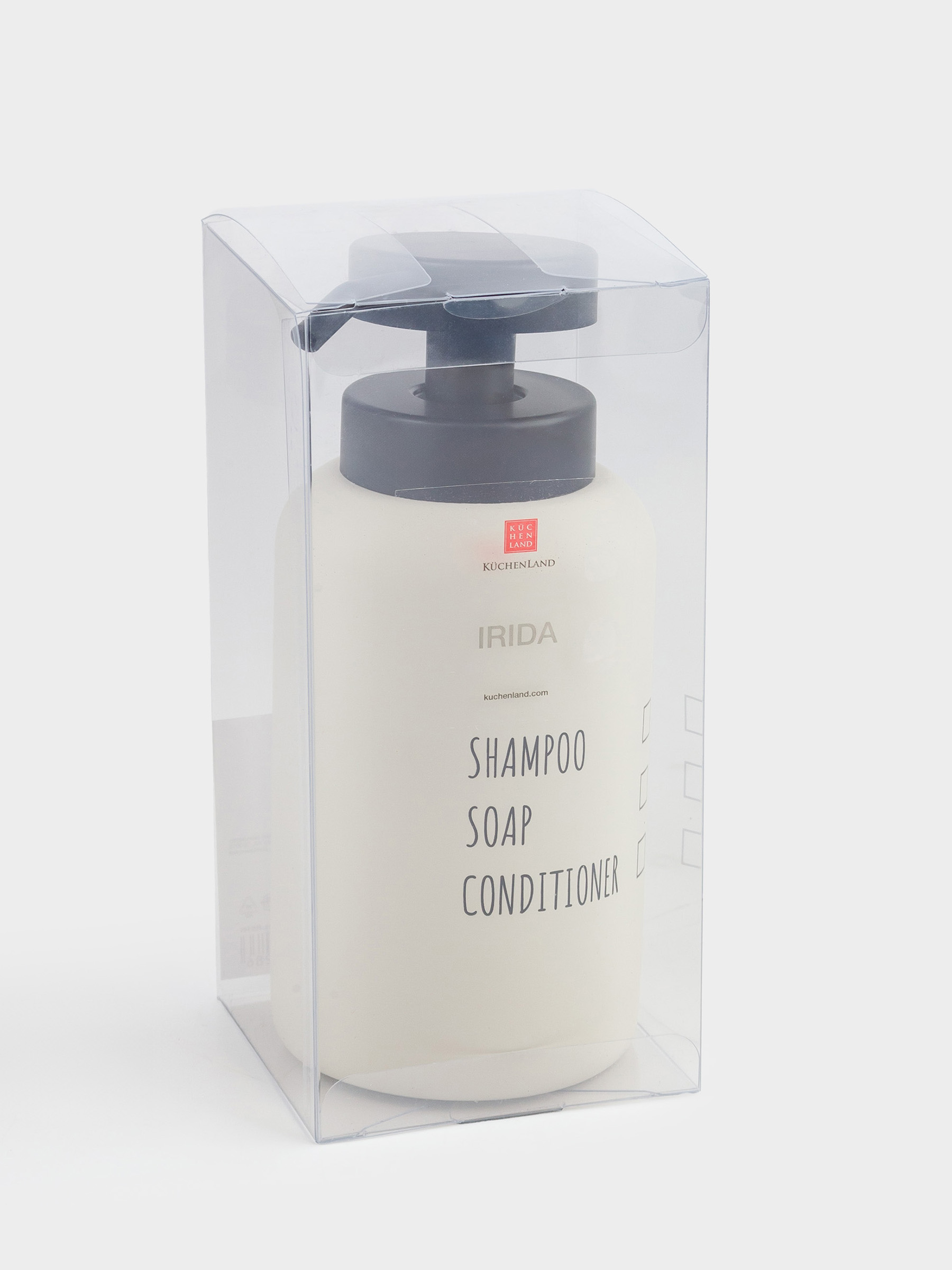 Liquid soap dispenser, 350 ml, polyresin / plastic, beige, Irida, image-3