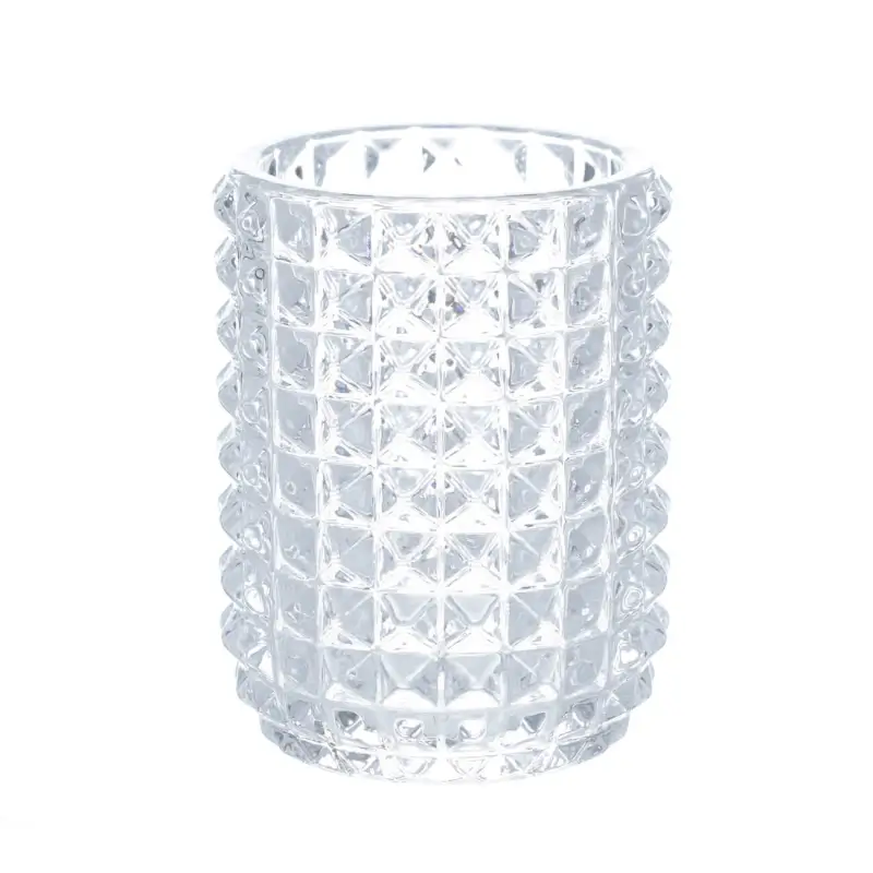 Bathroom tumbler, 11 cm, glass, Diamond lights