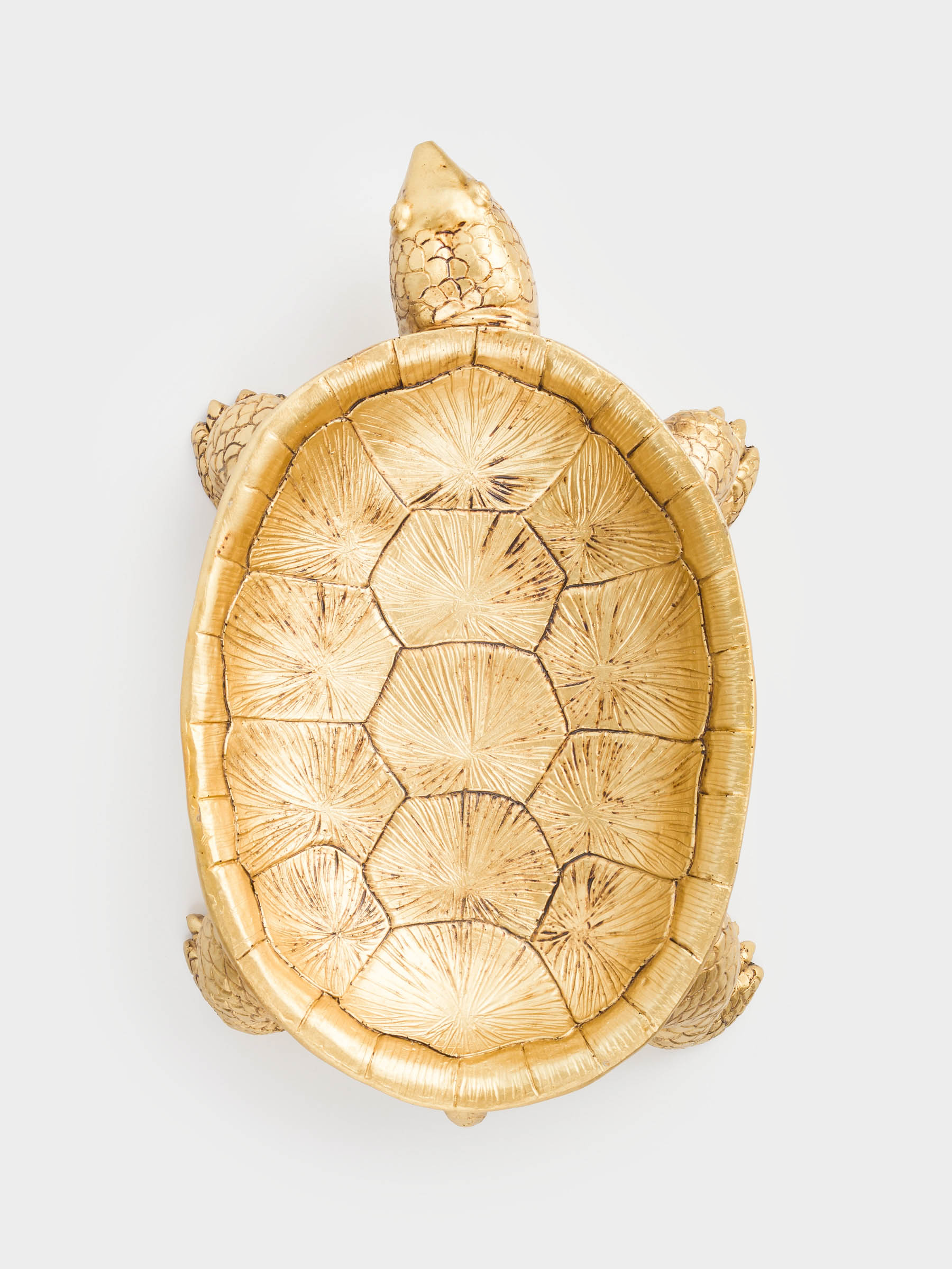 Decorative dish, 31x18 cm, polyresin, golden, Turtle, Coast, image-3