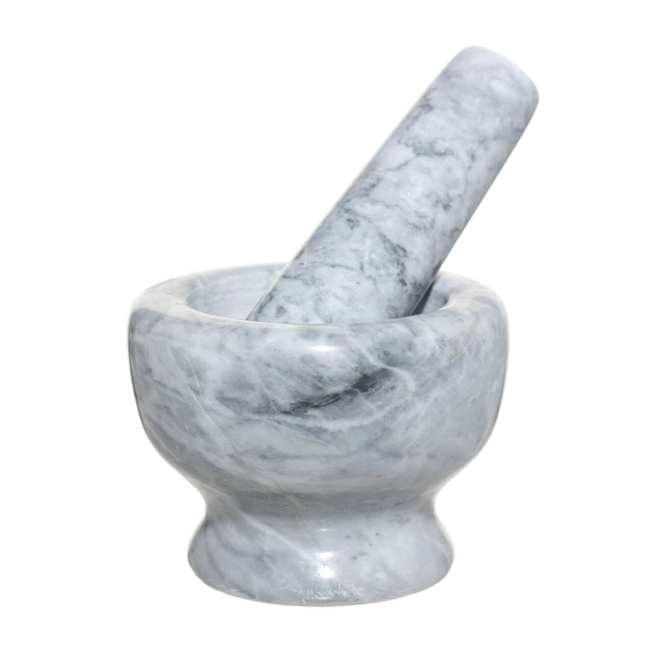 Spice mortar, 7 cm, with pestle, Marble, Grey, Marble