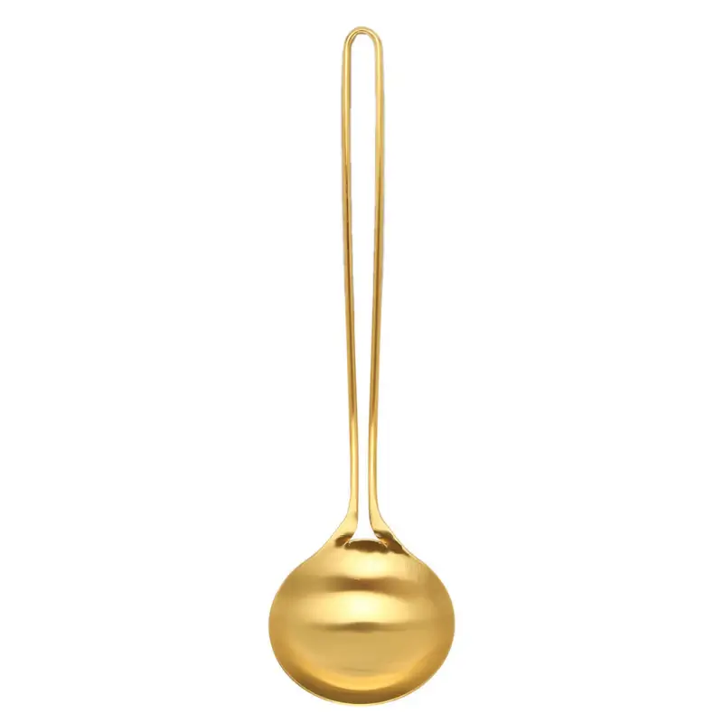 Ladle, 35 cm, steel, golden, Device gold