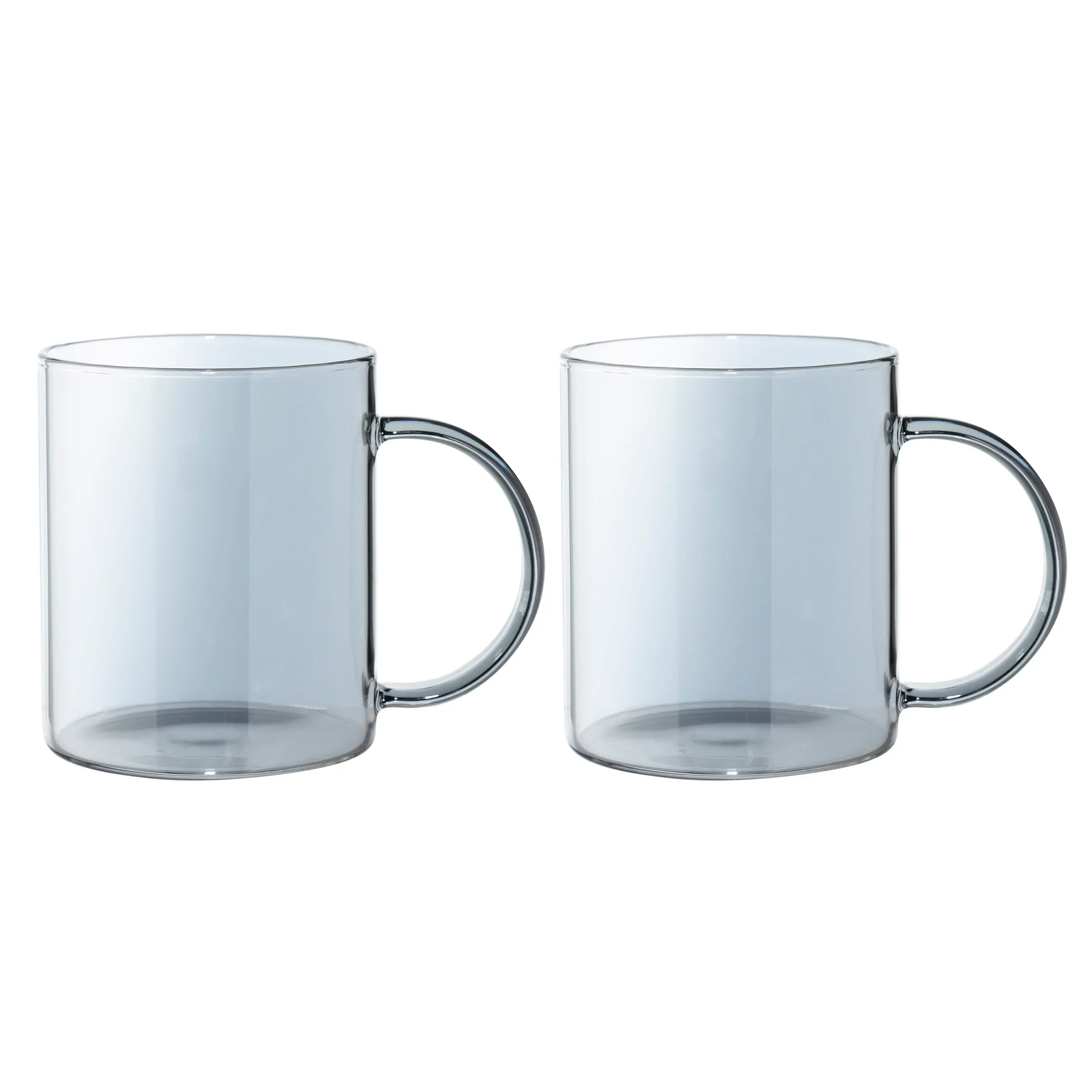Mug, 380 ml, 2 pcs, glass B, gray, Volant, image-0