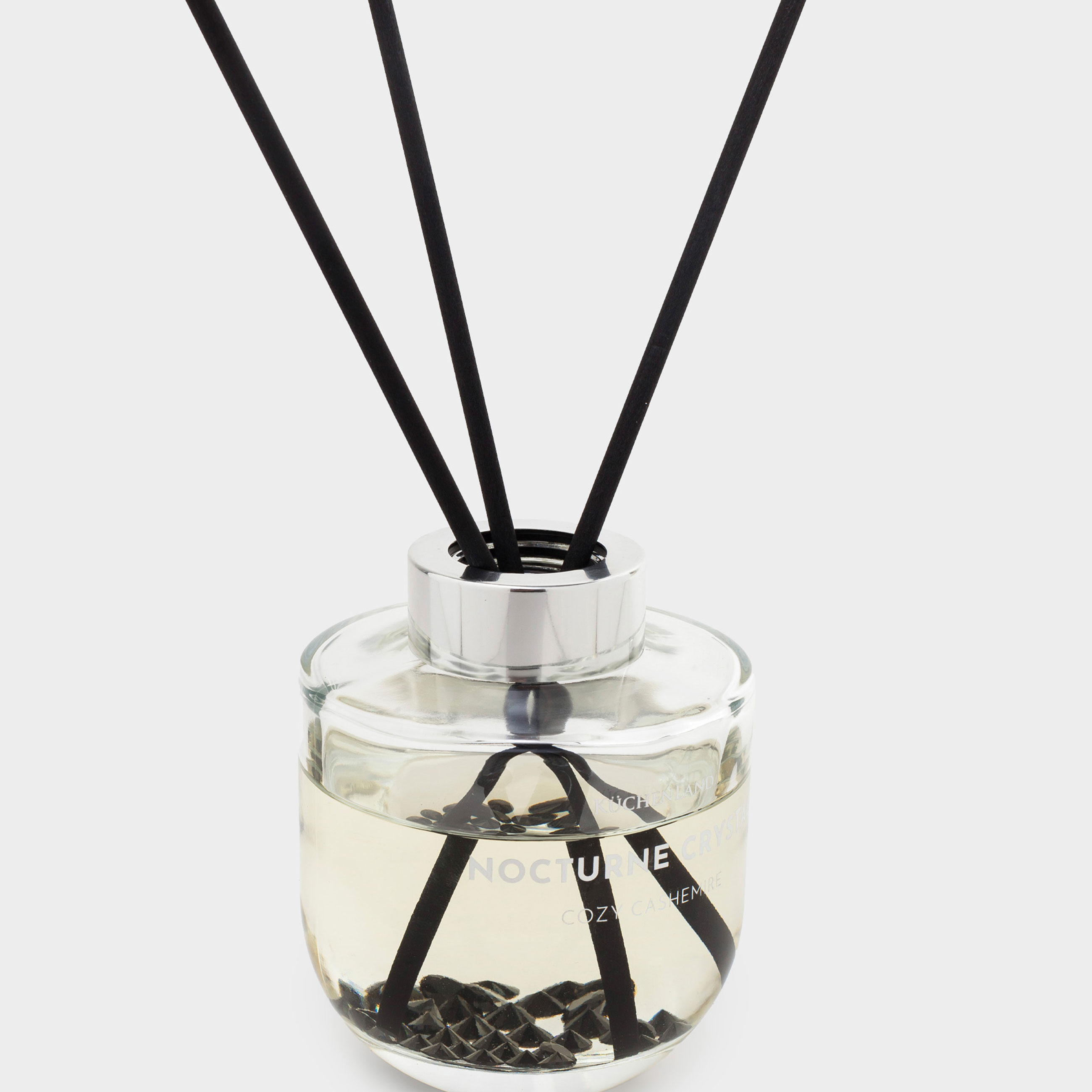 Aroma diffuser, 150 ml, with crystals, Black stones, Cozy cashemire, Nocturne crystal
