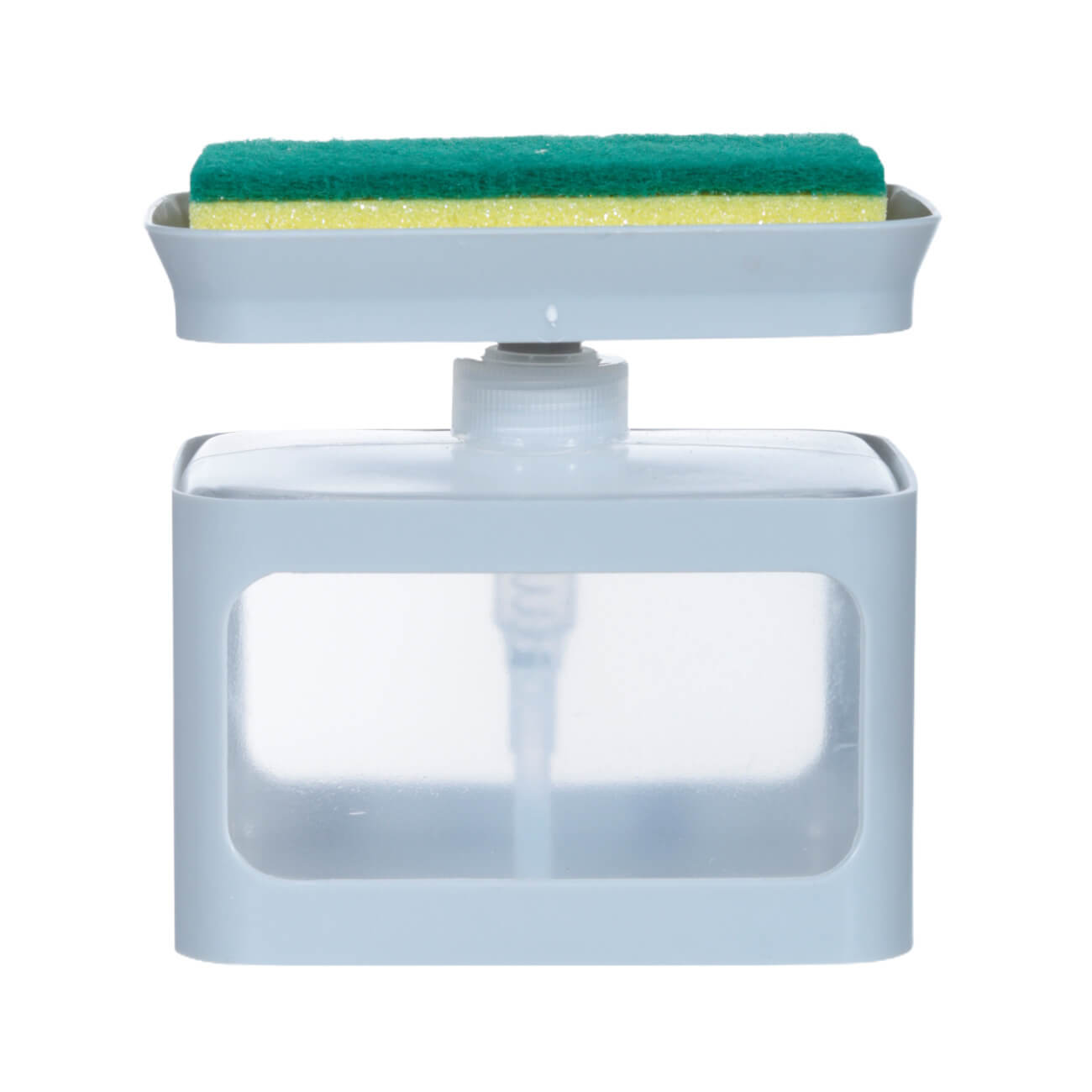 Detergent dispenser, 680 ml, with sponge, Platform, Plastic, Grey, Keeping