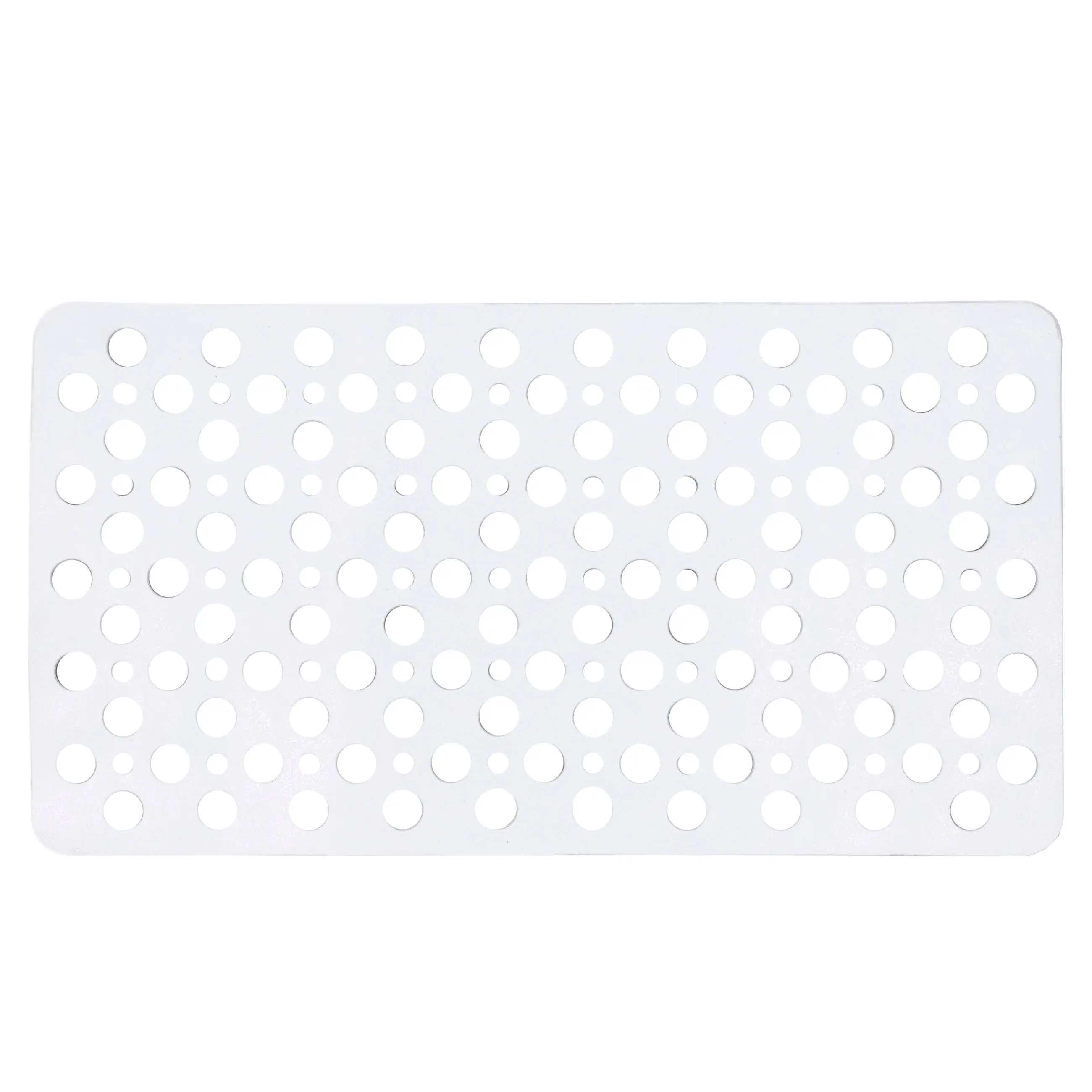 Bath/shower mat, 36x66 cm, anti-slip, rubber, rectangular, white, Polka dot, image-0