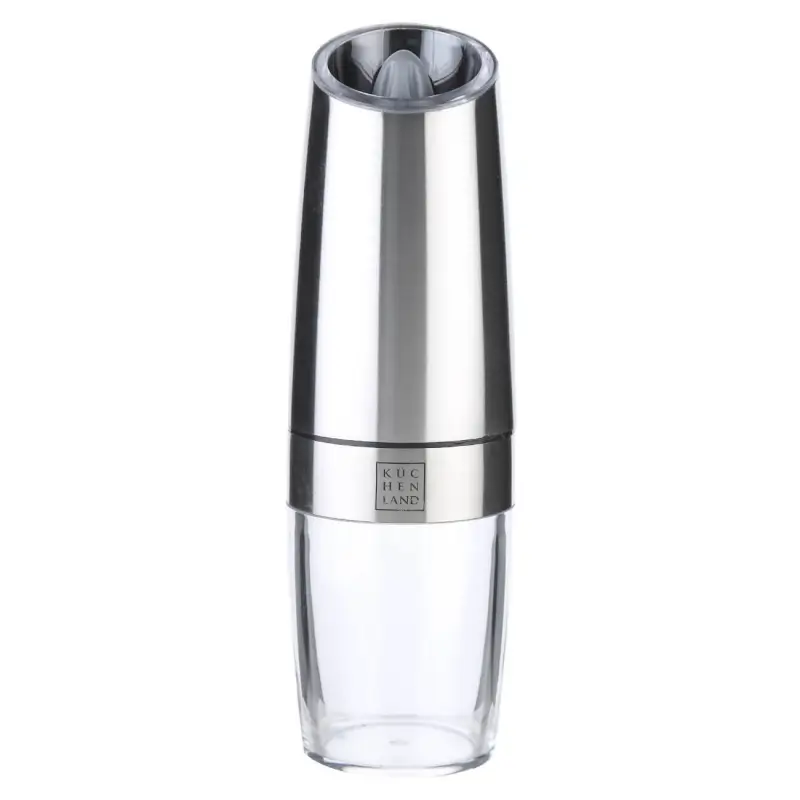 Spice mill, 20 cm, Gravity, Steel / Acrylic, LED W, Spicy