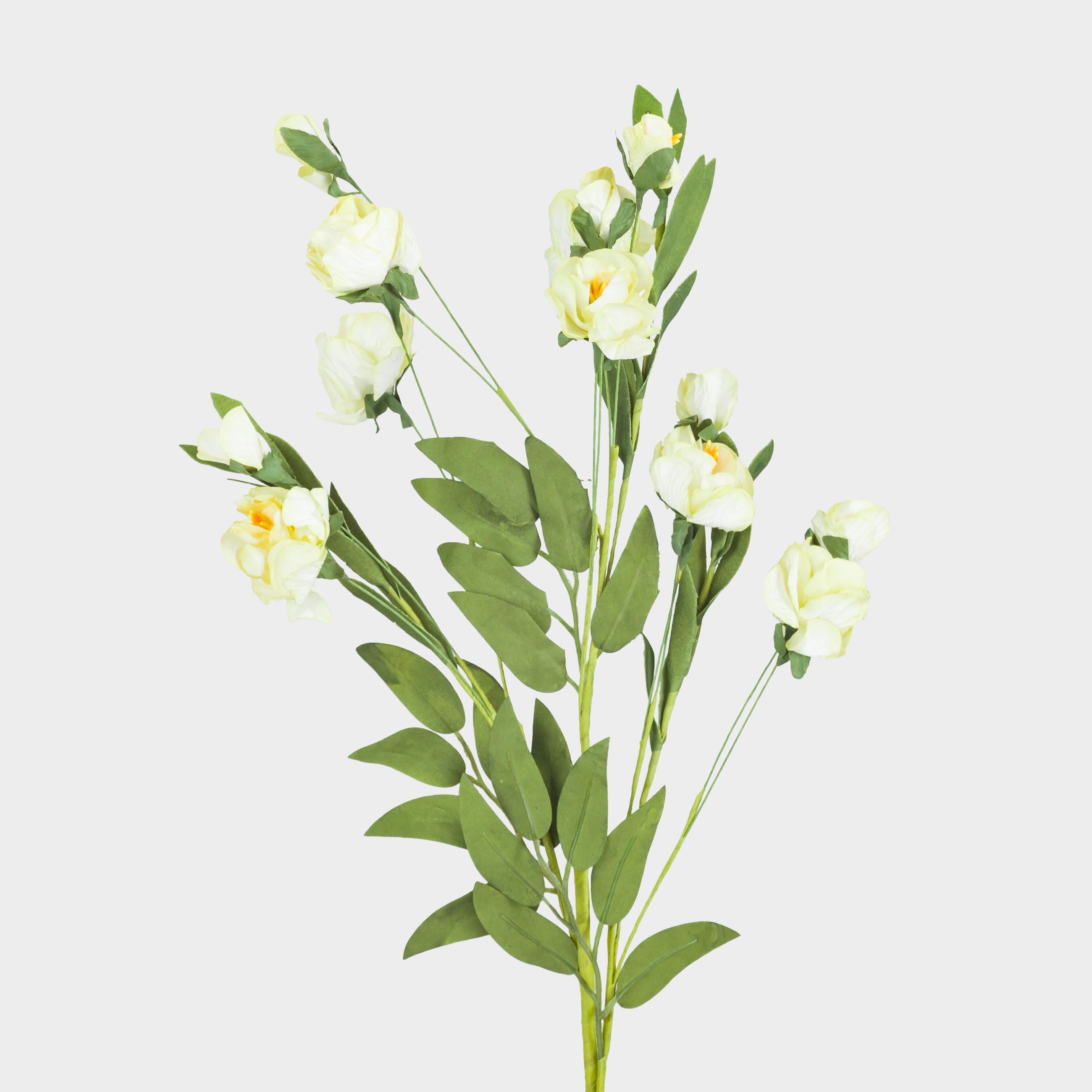Decorative branch, 80 cm, paper / foam, Yellow buds, Flower garden, image-0