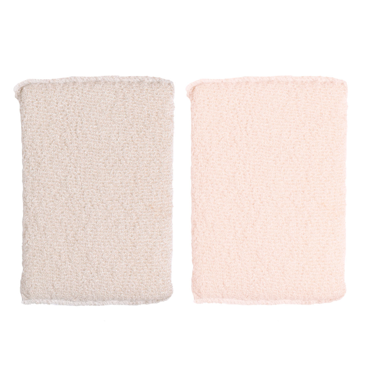 Sponge for washing dishes, 8x12 cm, 2 pcs, microfiber, beige, Clean, image-0