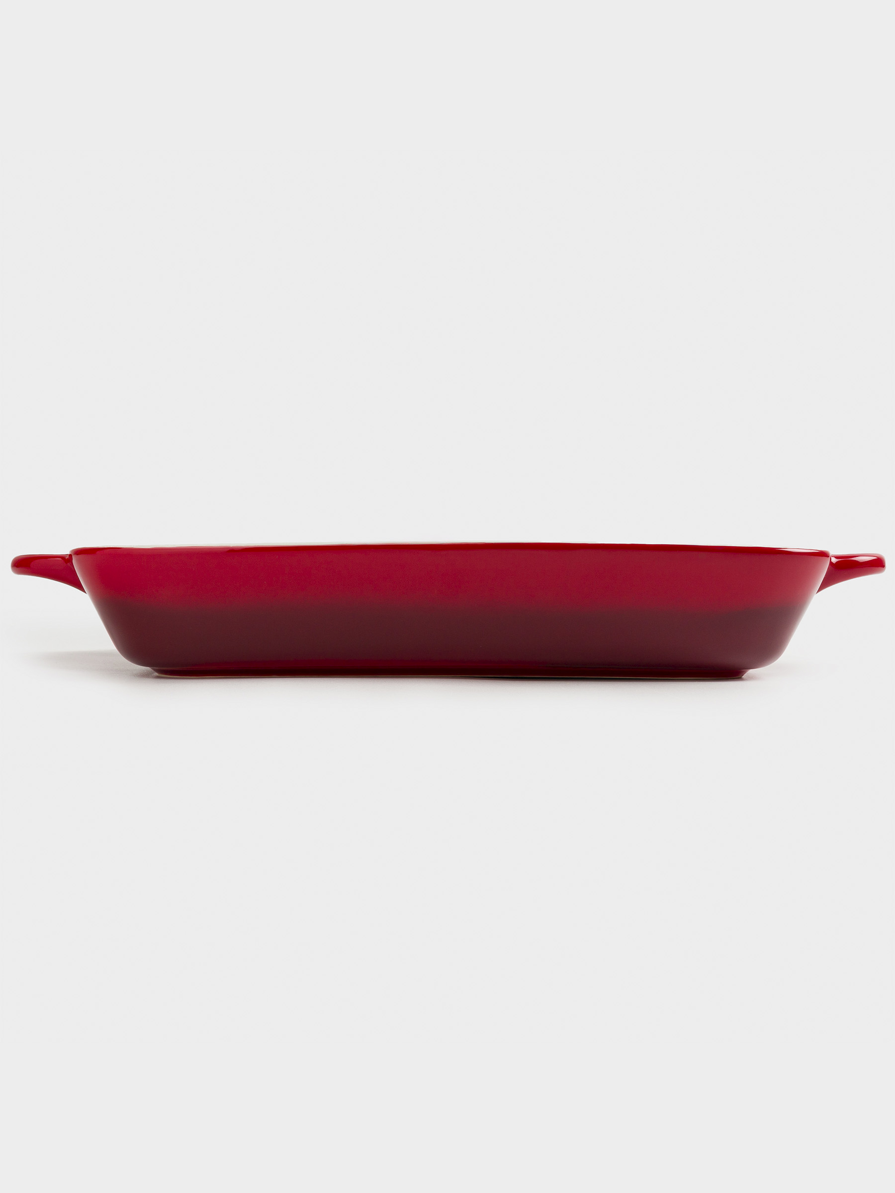 Baking dish, 34x24 cm, ceramic, rectangular, burgundy, Gradient, Cakes gradient, image-3