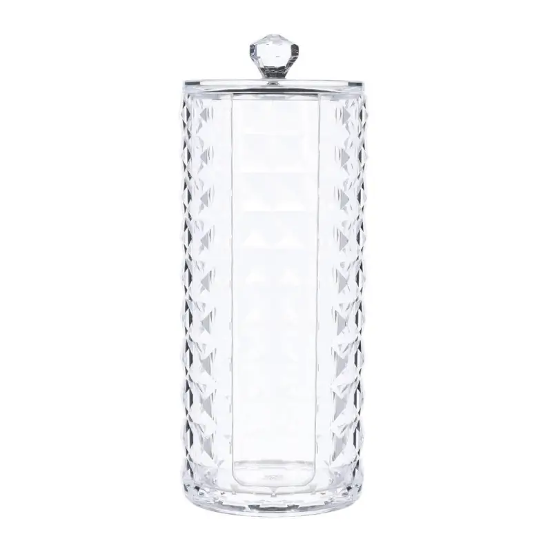 Cotton pad container, 18 cm, plastic, Kandy
