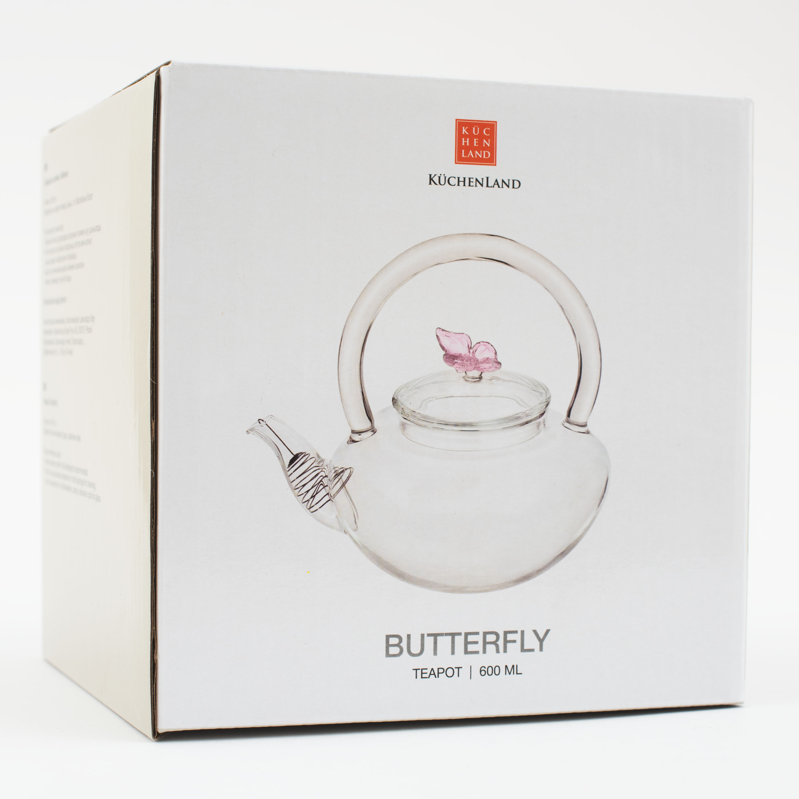Teapot, 600 ml, glass B, Butterfly, Butterfly