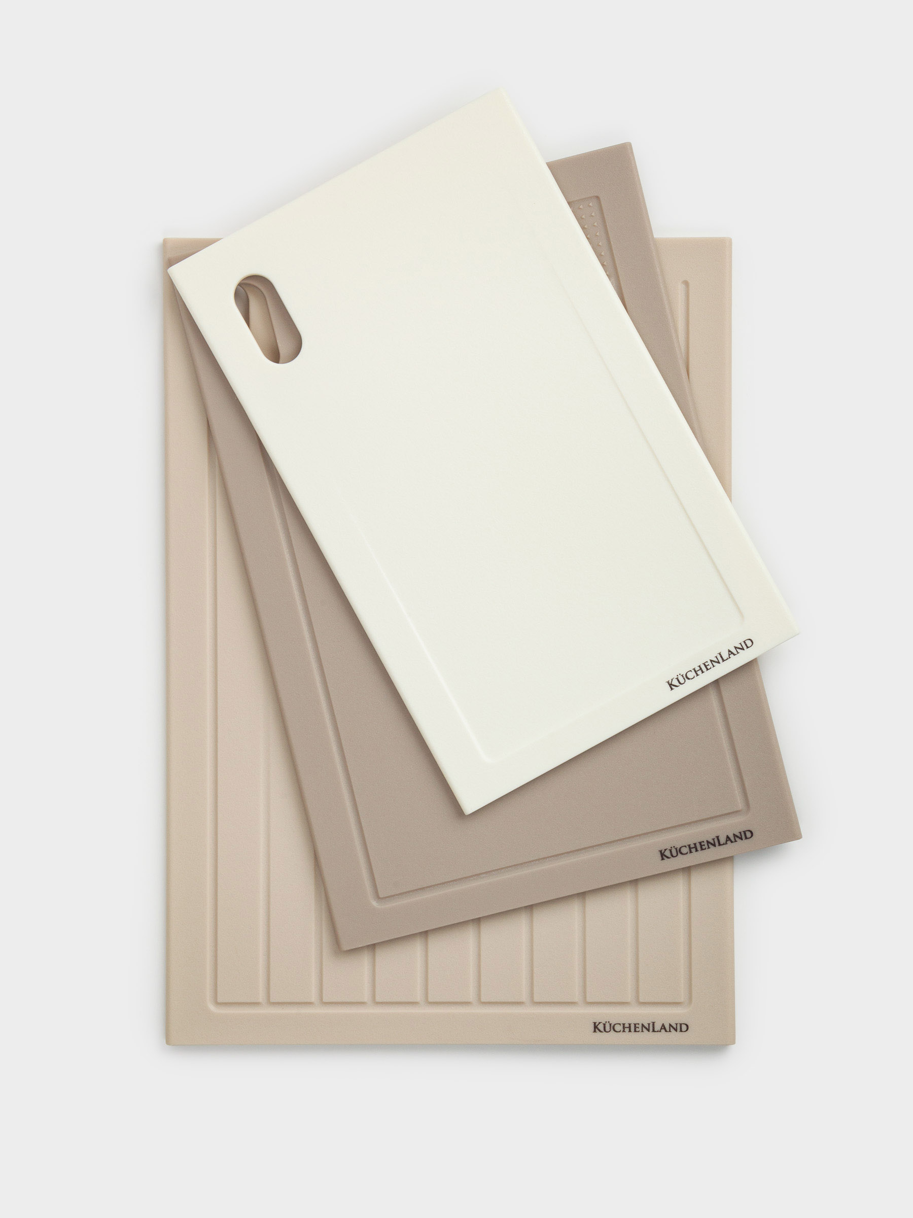 Cutting boards set, 3 pcs, plastic, rectangular, Soft kitchen