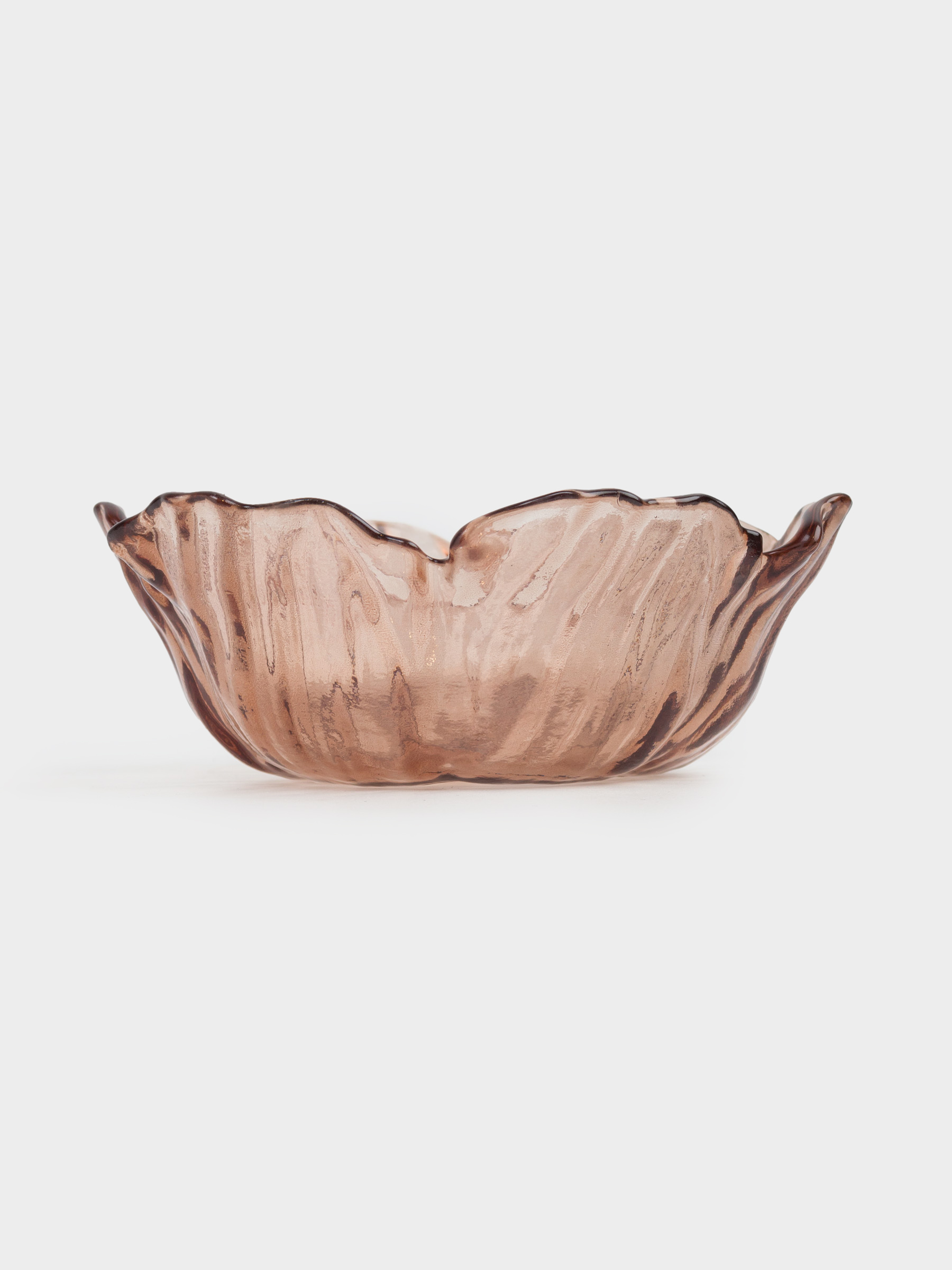 Salad bowl, 15x6 cm, 300 ml, glass, brown, Flower, Sahara, image-2