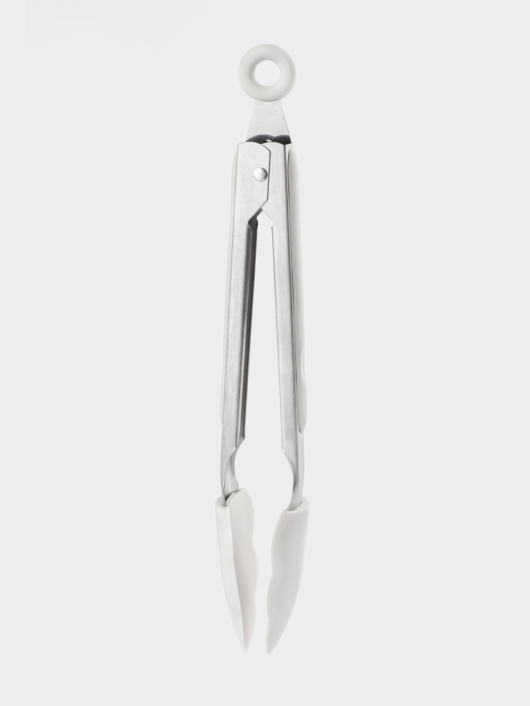 Kitchen tongs, 27 cm, silicone / steel, milky, soft kitchen, image-2